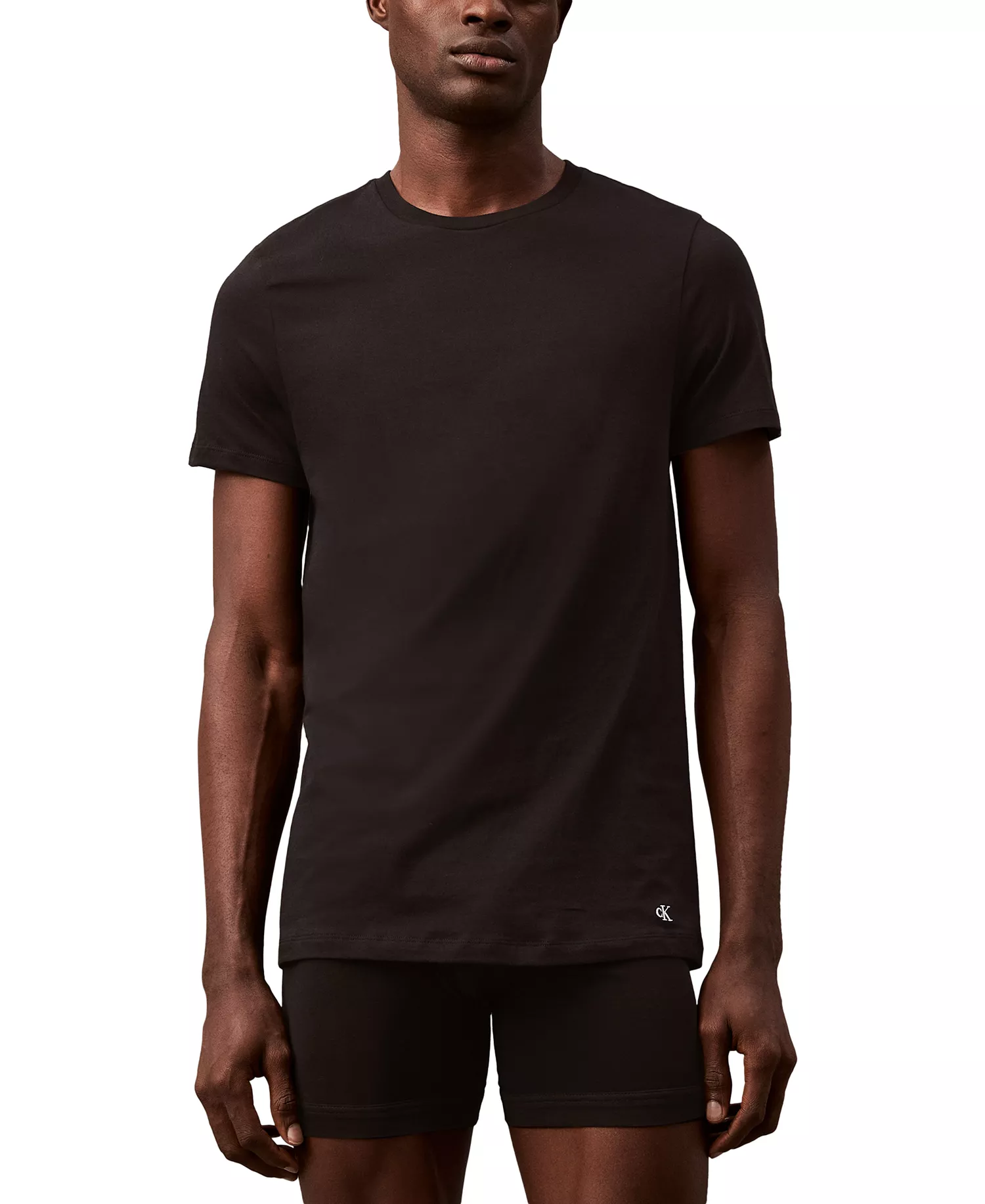 Men's 5-Pack Cotton Classics Crewneck T-Shirts - Black - L