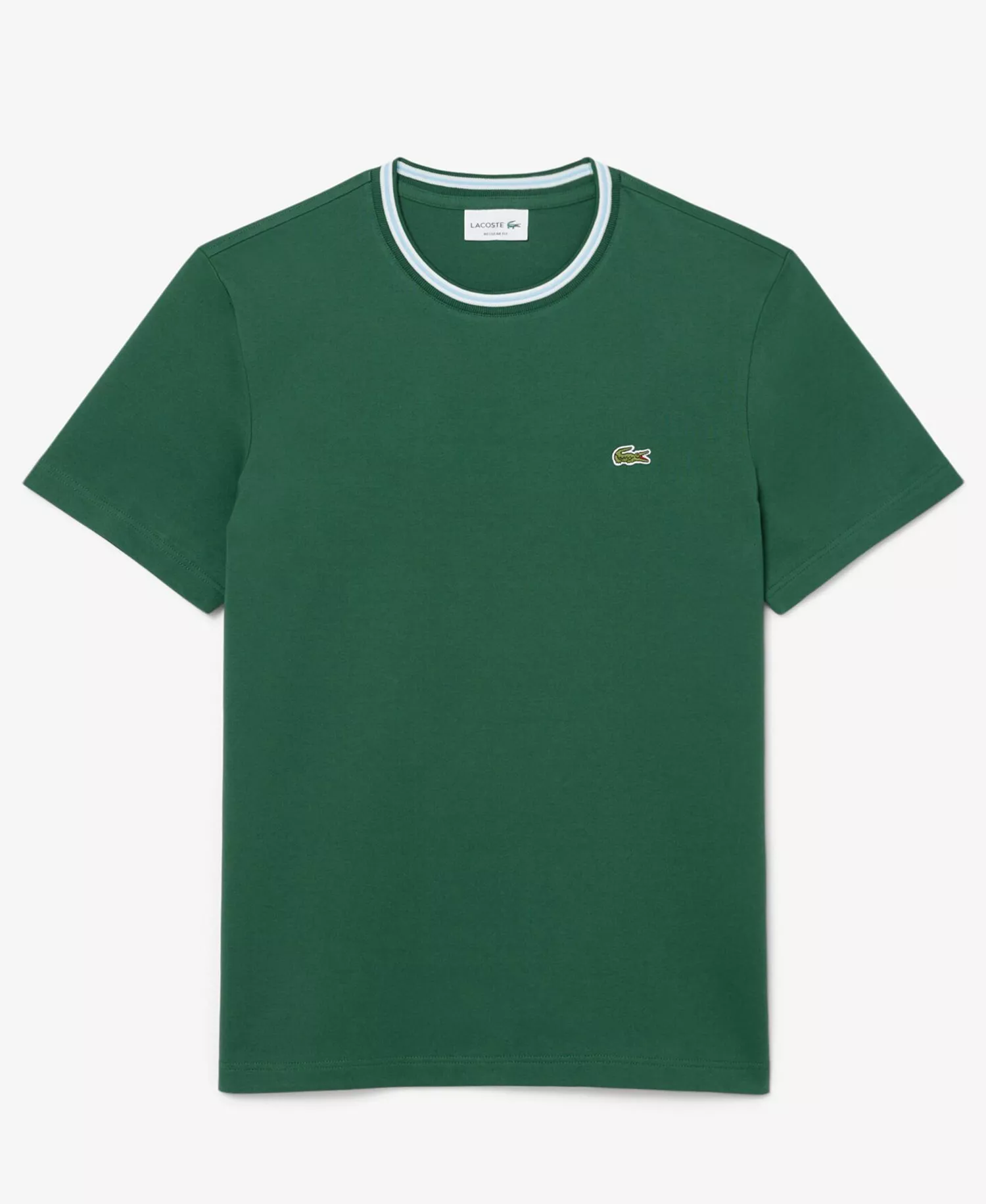 Men's Ribbed Collar T-Shirt - Green - 2XL