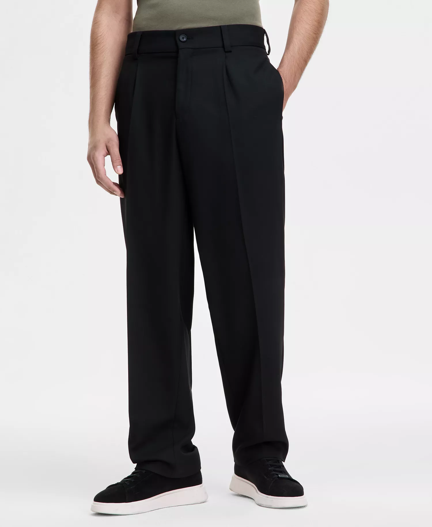 BOSS by Hugo Boss Men's Modern-Fit Black Pants - Black - 32R