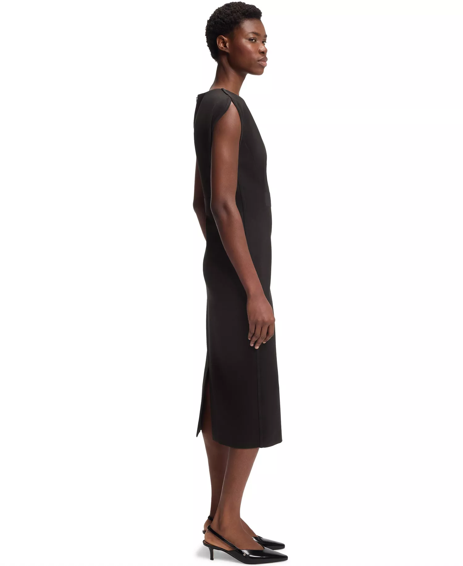 BOSS by Women's Waistband Detail Stretch-Jersey Dress - Black - 0