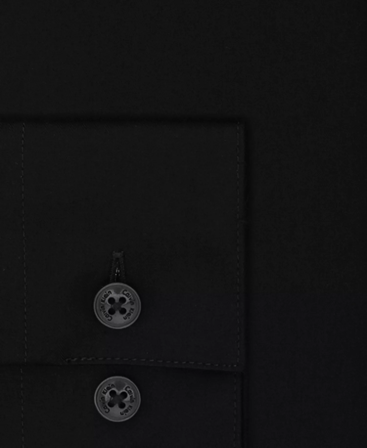 Men's Non-Iron Performance Herringbone Dress Shirt, Classic & Slim Fit - Black - 14 32/33