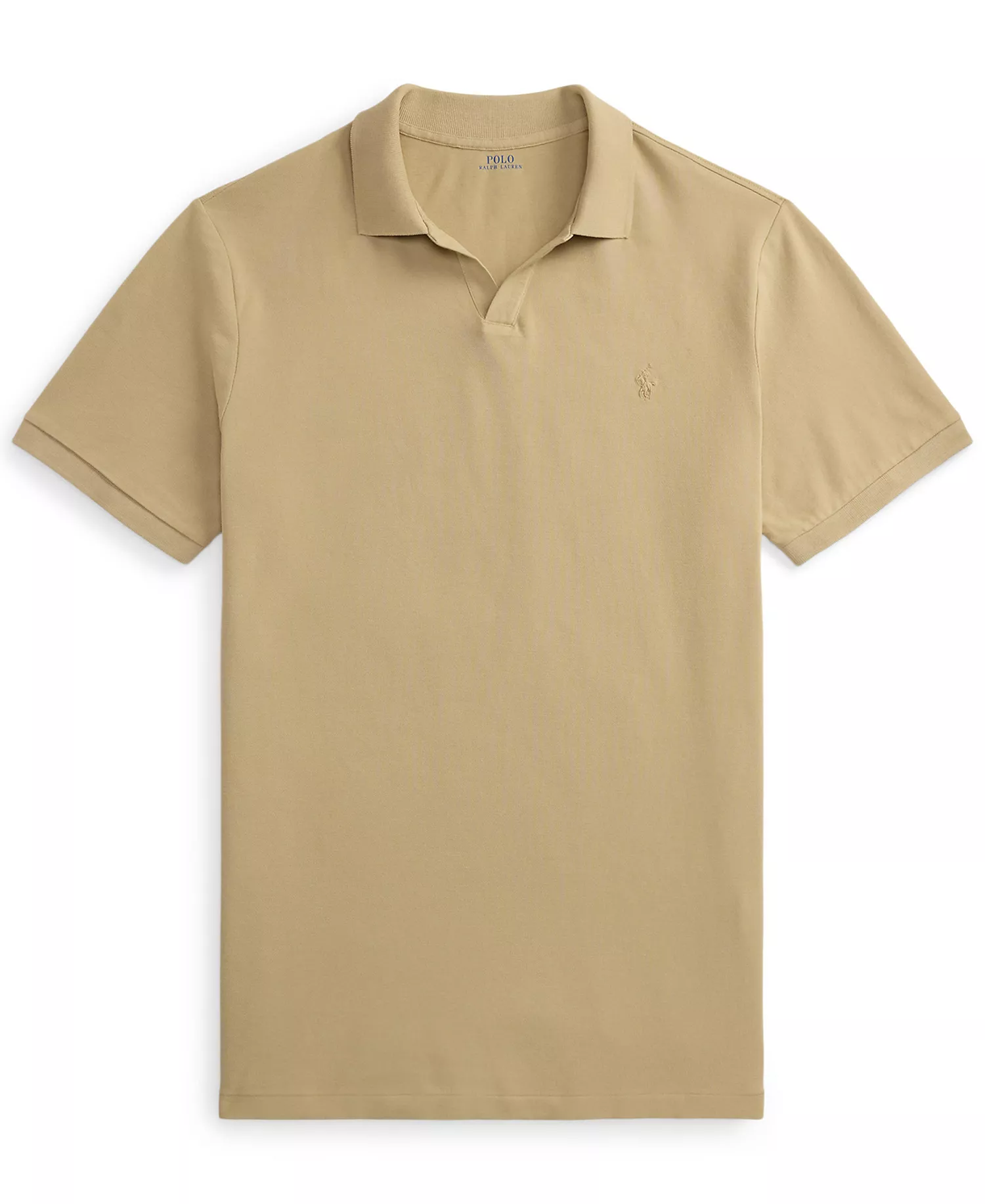 Men's Big & Tall Johnny Collar Polo Shirt - Coastal Beige - 2LT
