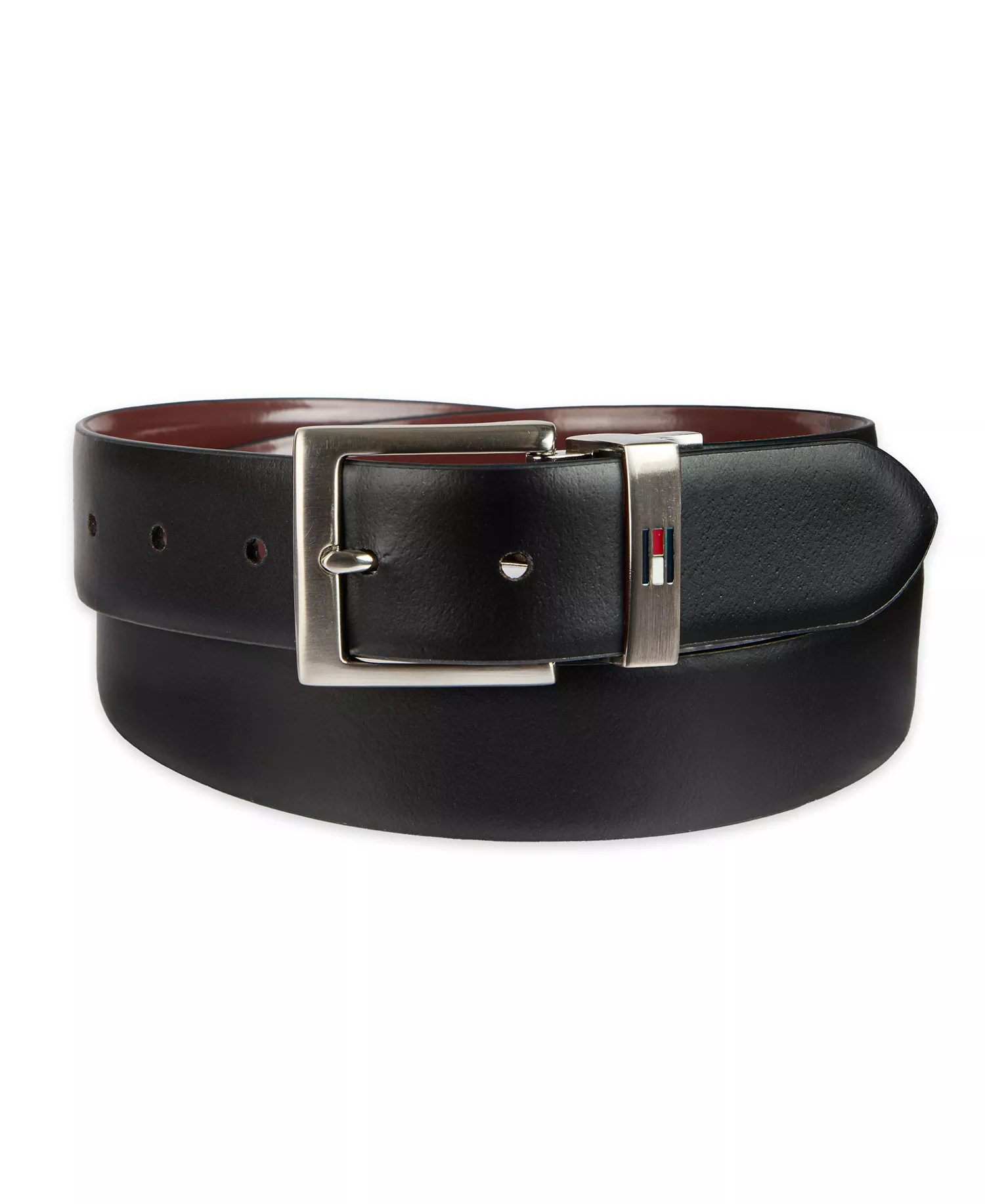 Men's Two-in-One Reversible Leather Dress Belt - Brown/Black - M (34-36)
