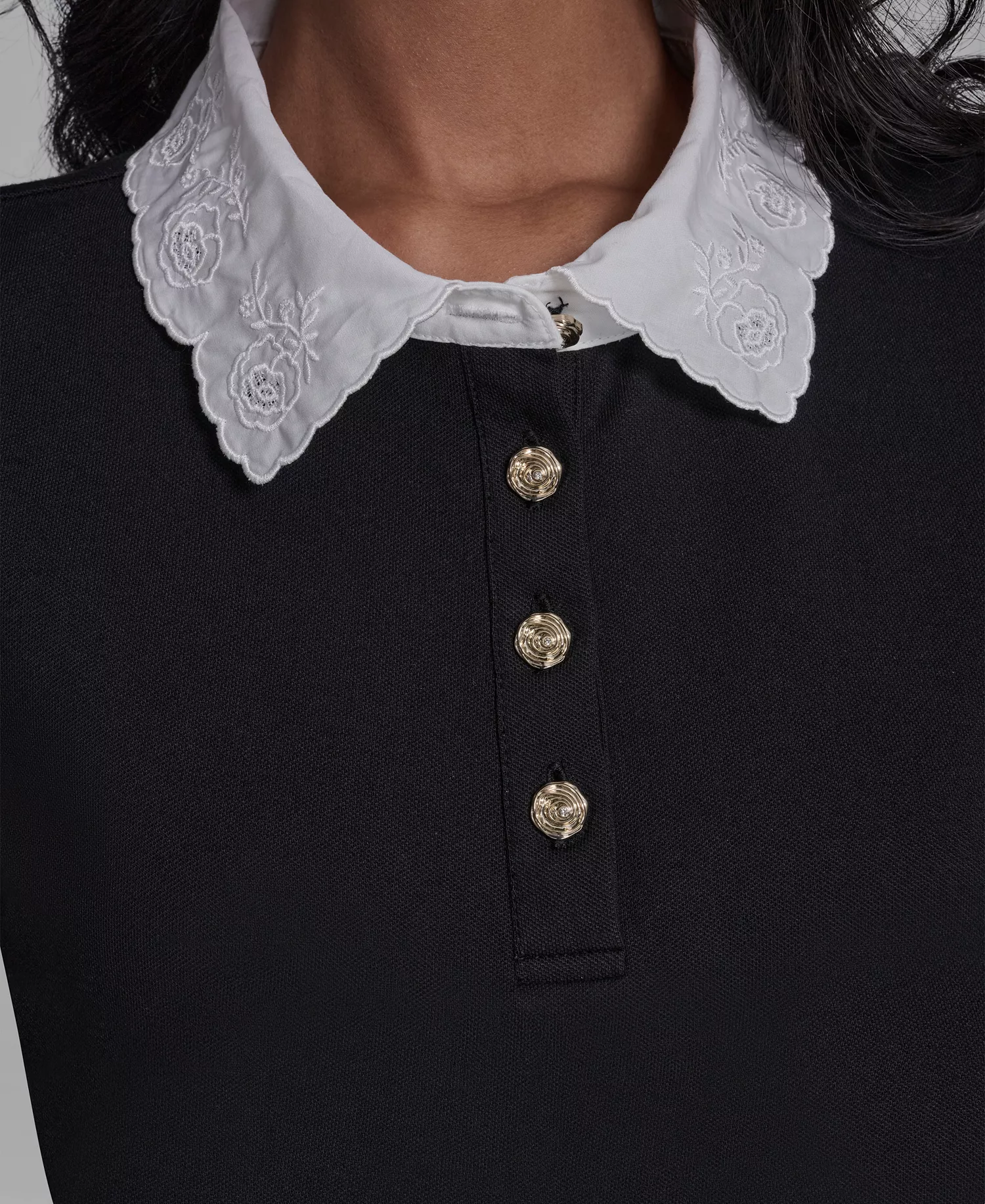 Petite Short-Sleeve Top - Black - P/L