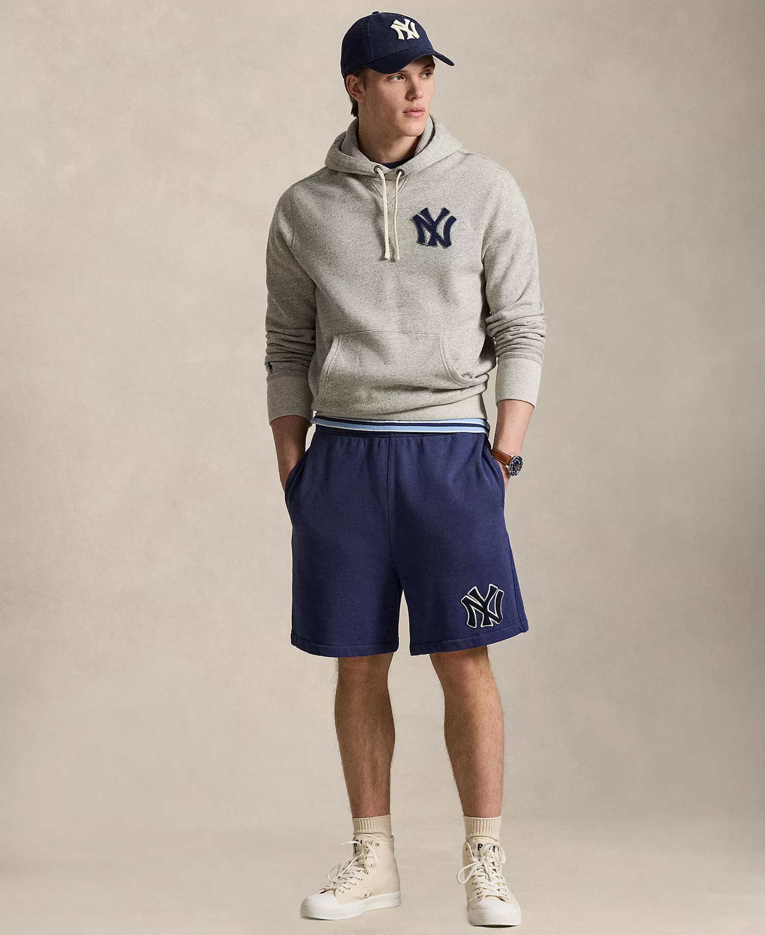 Men's Logo Patch Detail Shorts - Dark Cobalt - 2XL