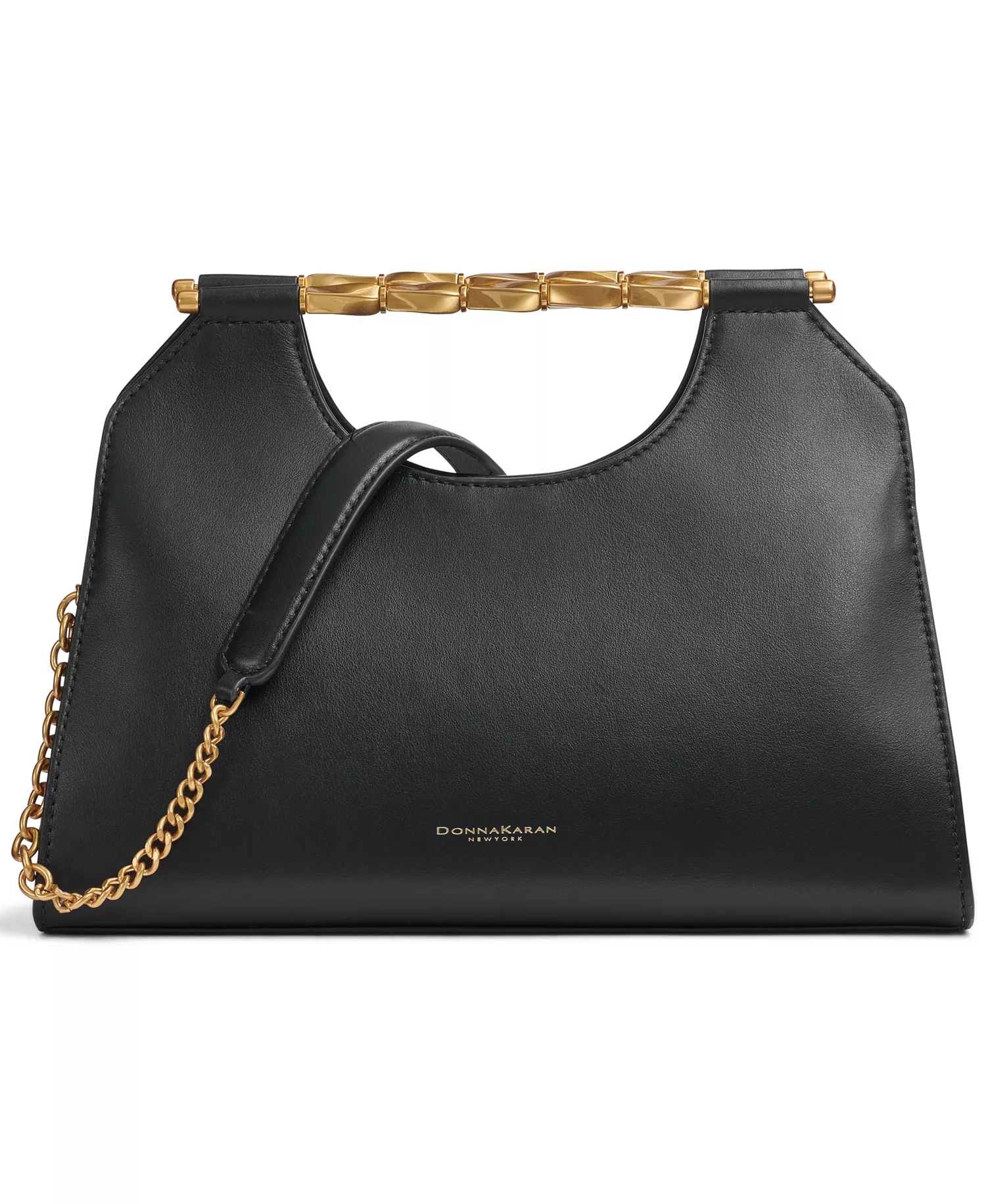 Commack Triple Compartment Clutch  - Black/gold - NO SIZE
