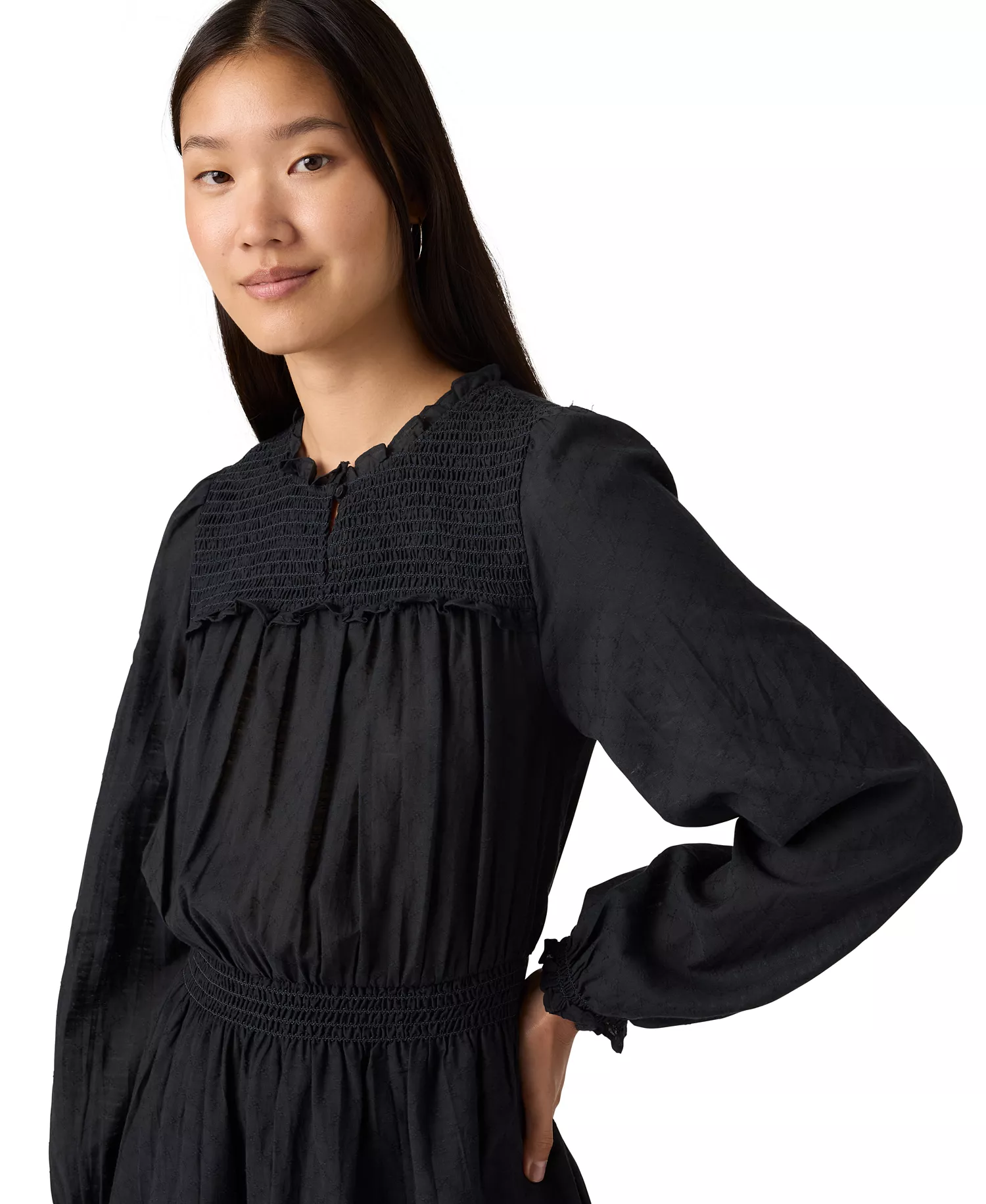 Women's Liora Long-Sleeve Midi Dress - Anthracite - L