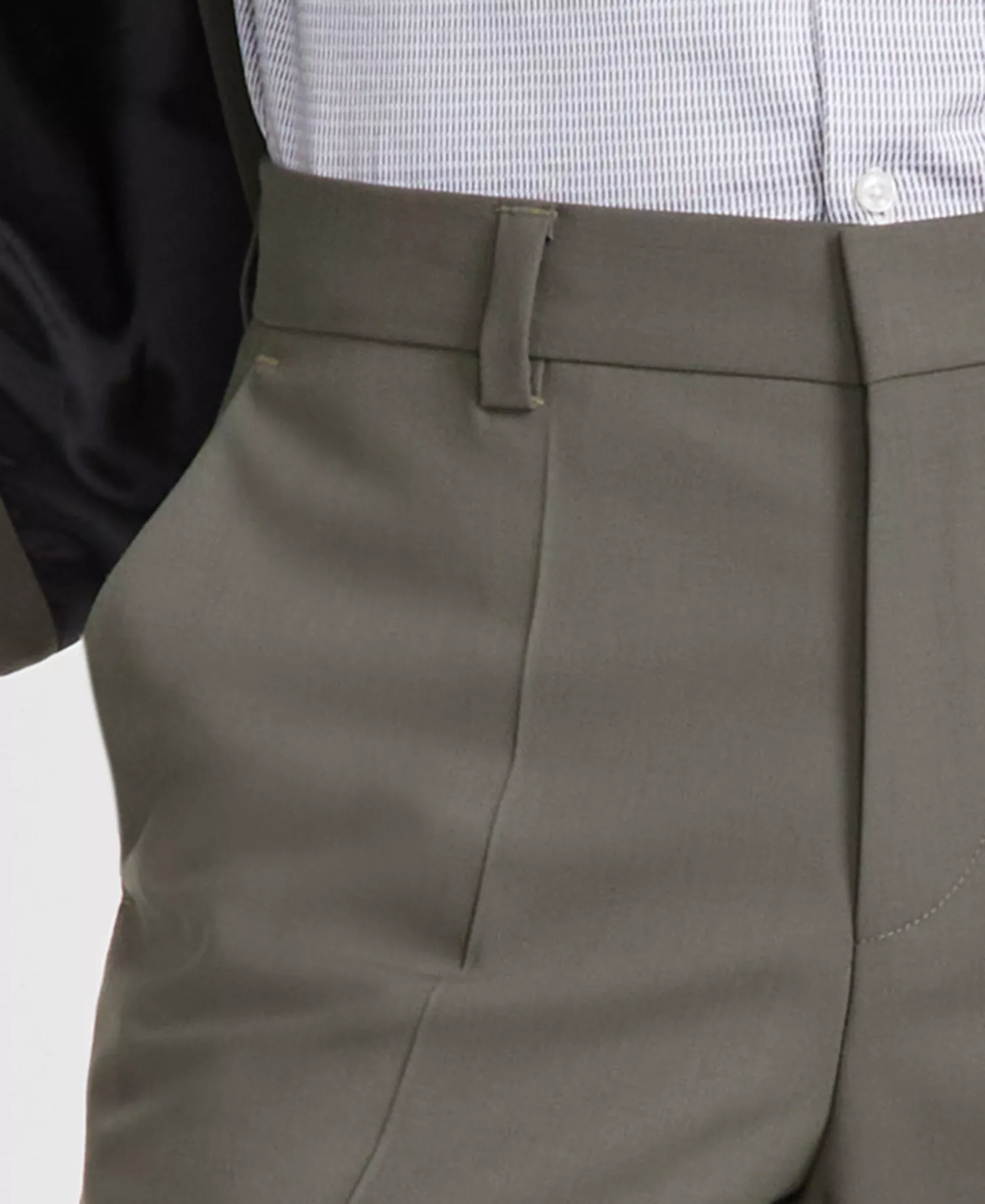 Men's Modern-Fit Solid Suit Separate Pants - Dark Beige/Khaki - 30R