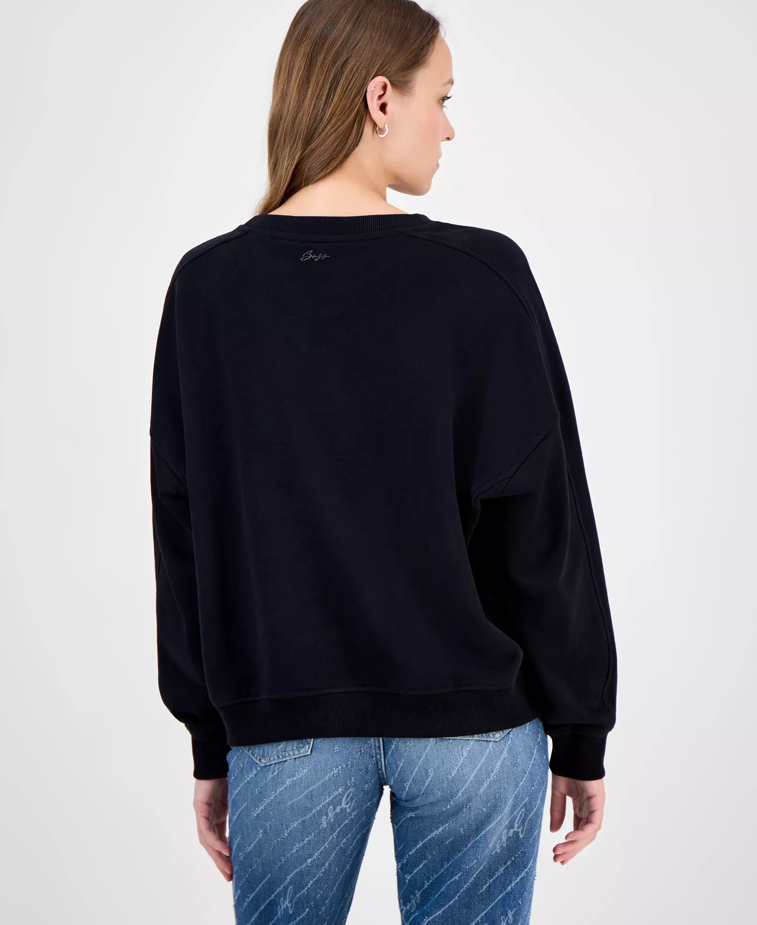 Women's Star Graphic Sweatshirt - Black - L