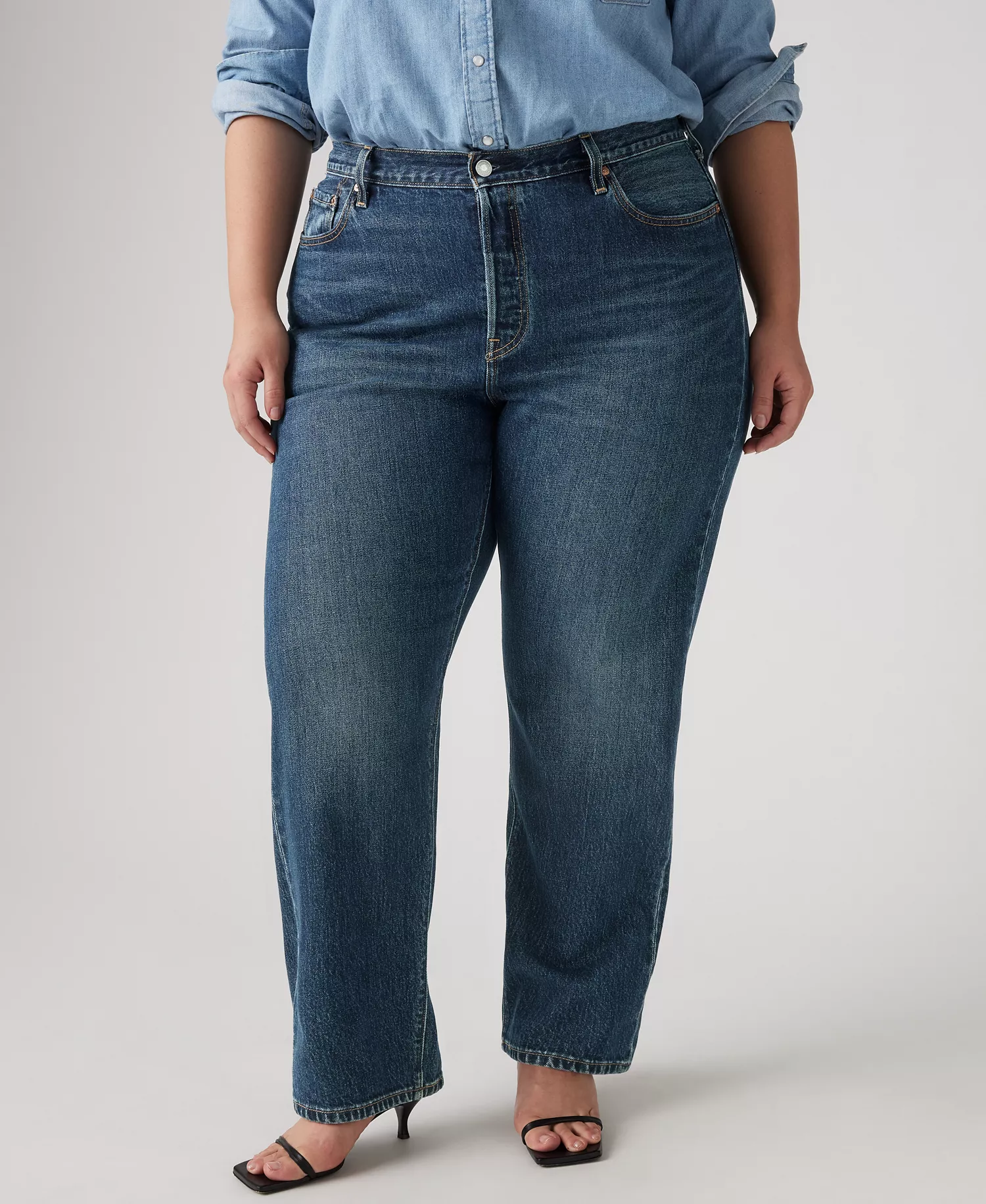 Women's 501 Original-Fit Straight-Leg Jeans - Believe Not Plus - 16W