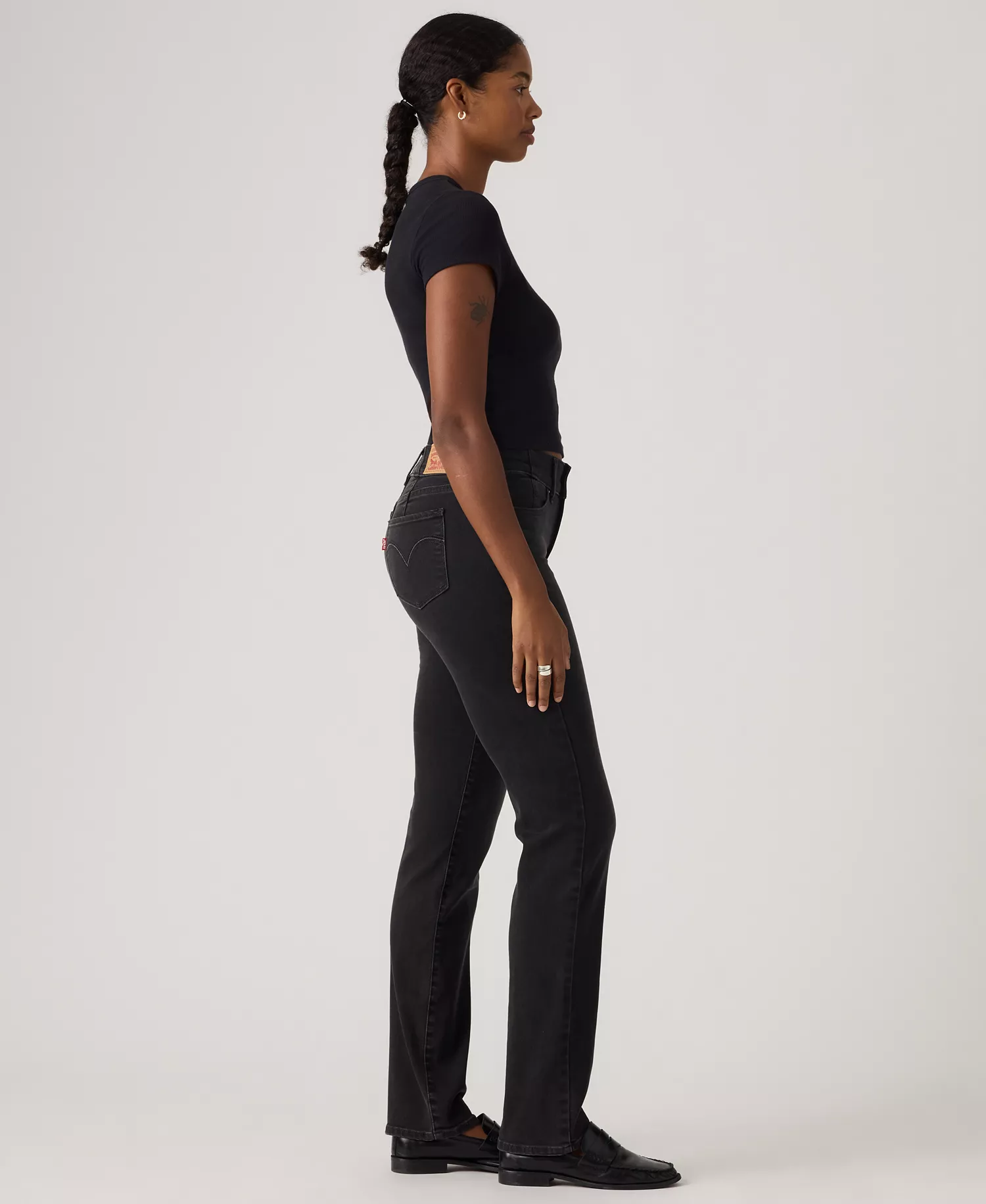 Women's 314 Corset Straight Stretch Jeans - Black - 24