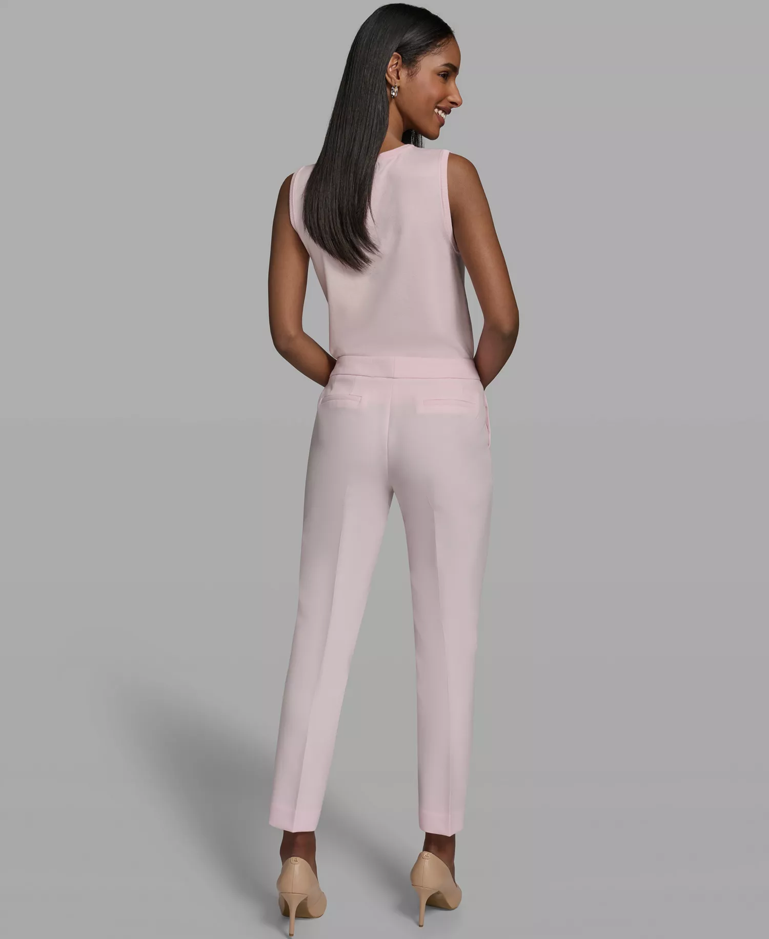 Women's Woven Straight Pants - Ballet Slipper - 0