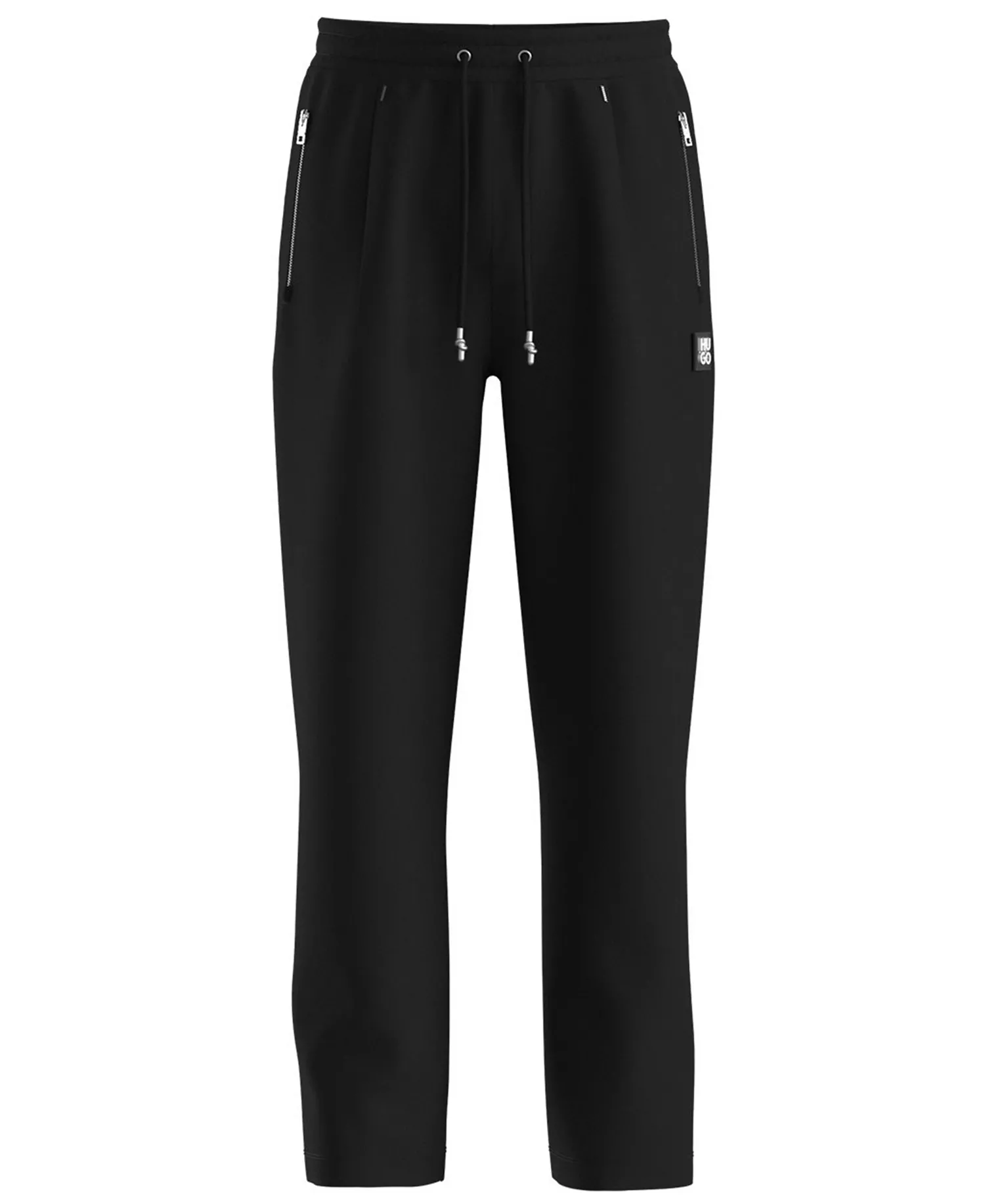 Men's Long Straight-Fit Trousers - Black - 2XL