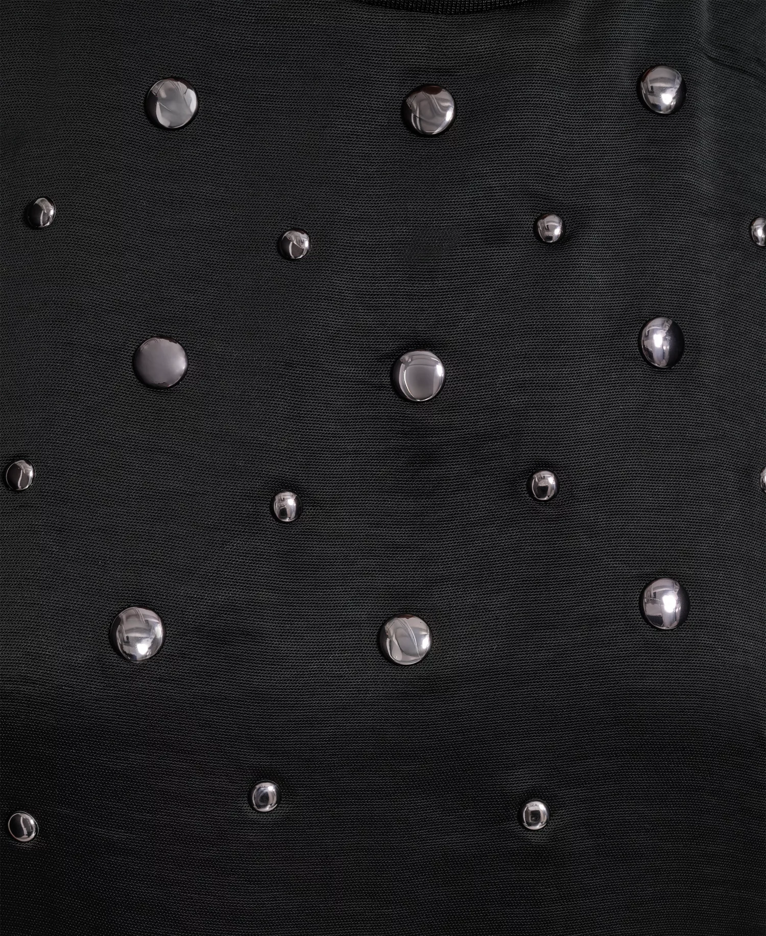Women's Studded Boxy Short Sleeve Top - Black - S