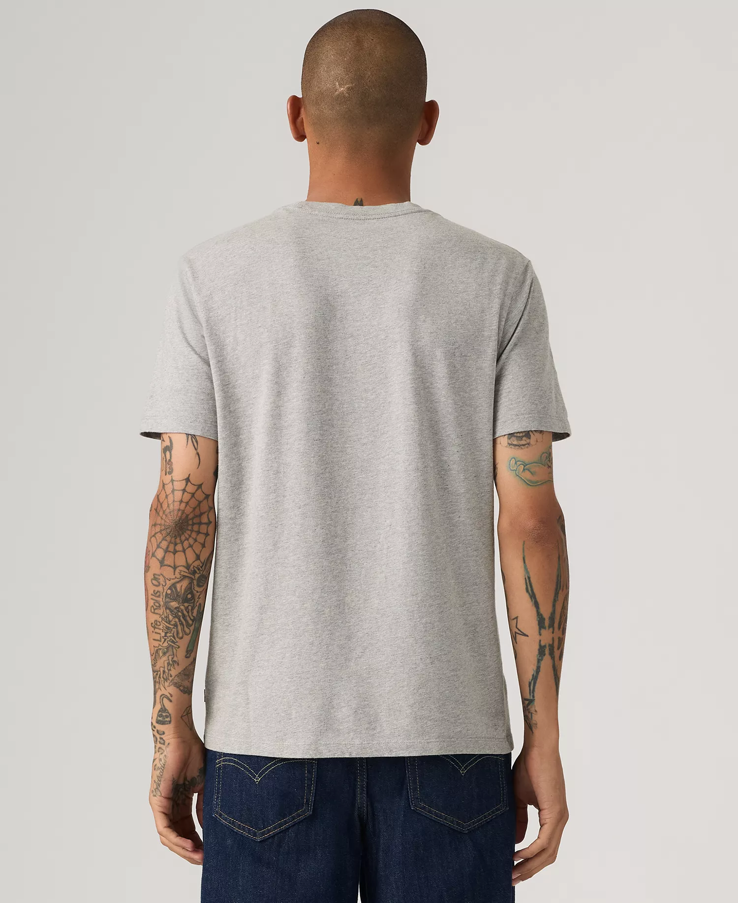 Men's Graphic Logo Detail Crewneck T-Shirt - Eagle Gray - 2XL