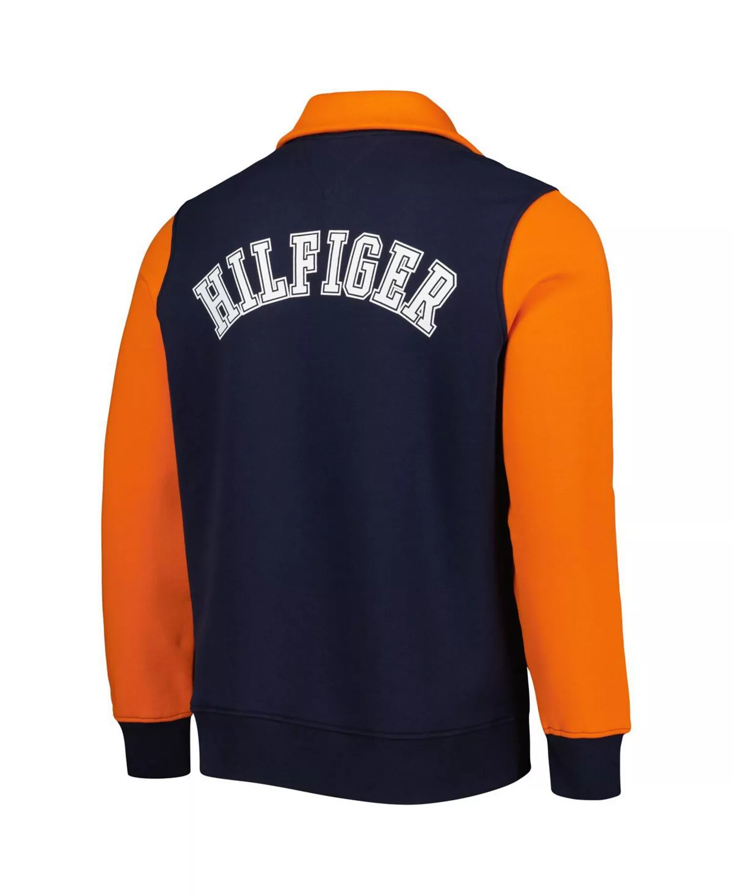 Men's Navy, Orange Chicago Bears Aiden Quarter-Zip Top - Navy, Orange - S