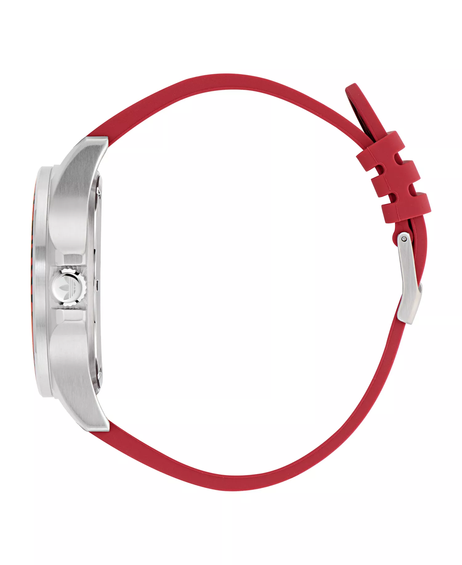 Unisex Analog Red Silicone Watch, 44mm - Red - No Size