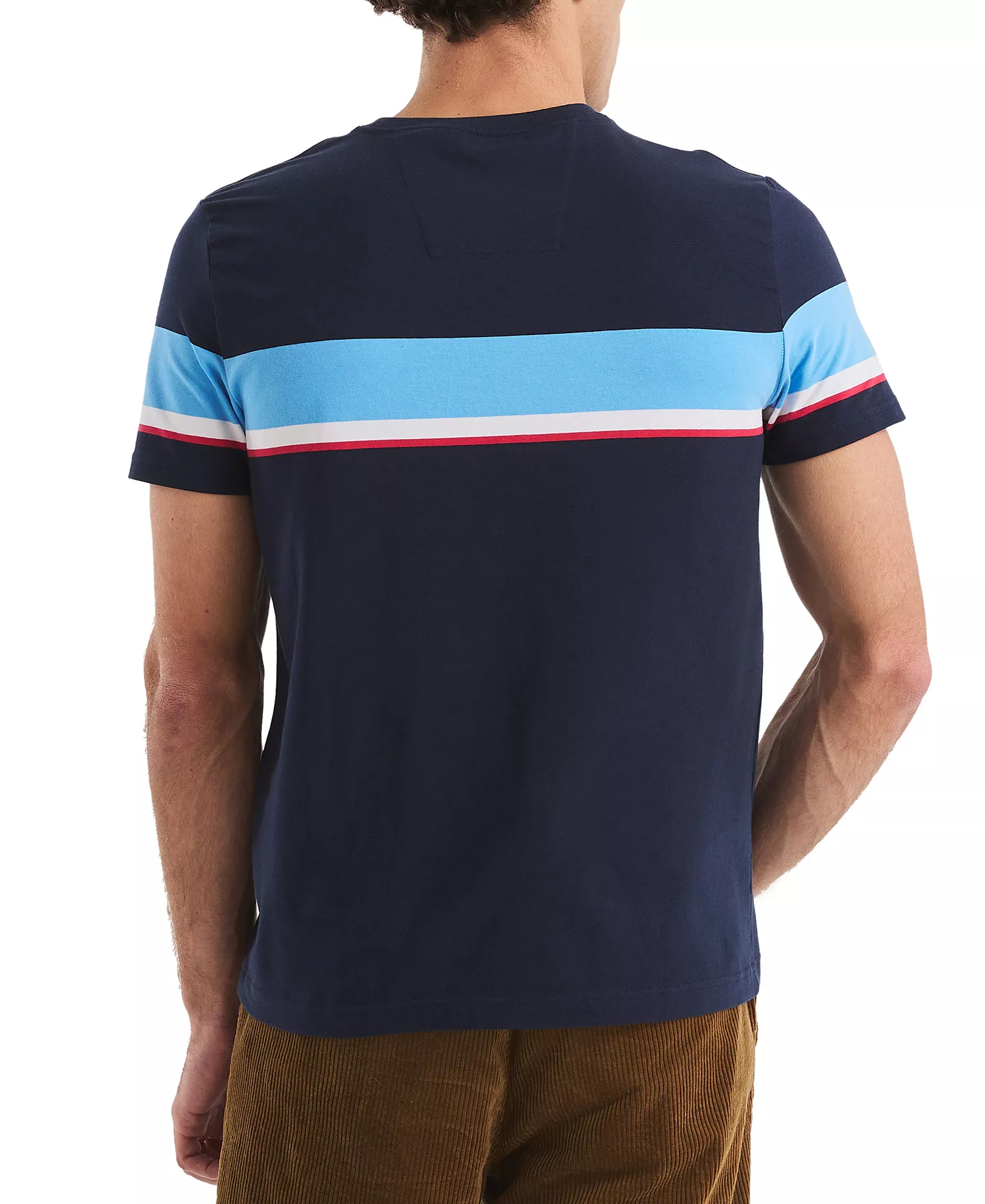 Men's Striped Cotton-Blend Classic-Fit T-Shirt - Navy Seas - XL