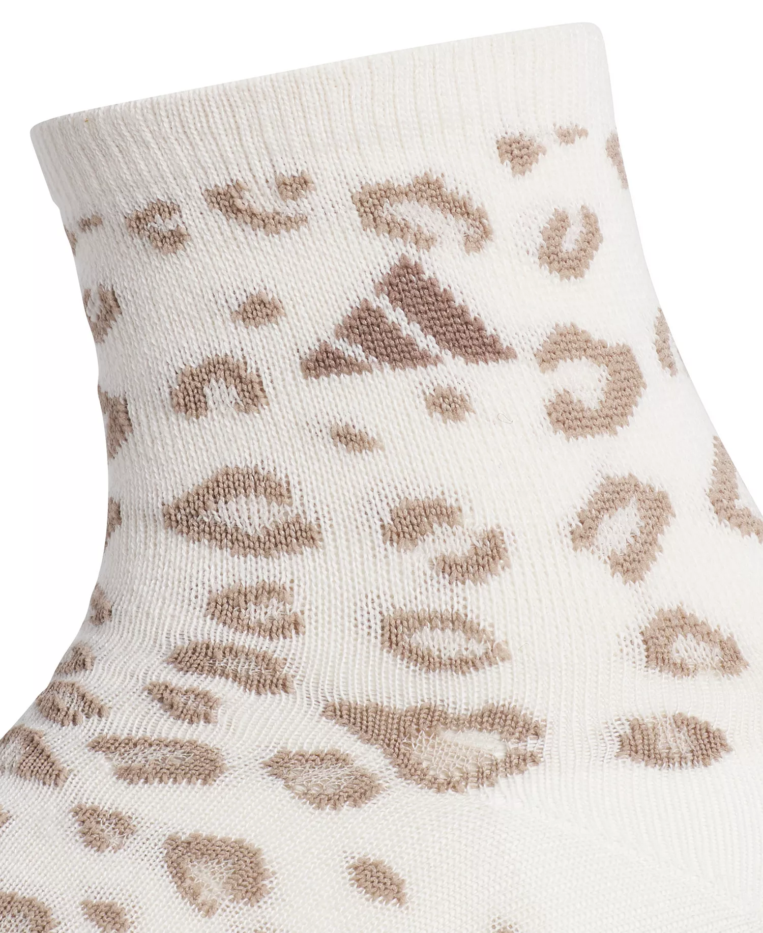 Women's Leopard Luxe Quarter High Socks, 3-Pack - Off White/wonder Alumina Grey/chalky Brown - 5-10