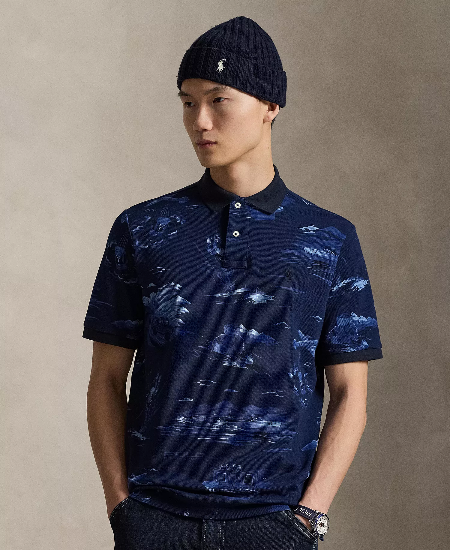 Men's Short-Sleeve Animated Mesh Shirt - Spy Bear - 2XL