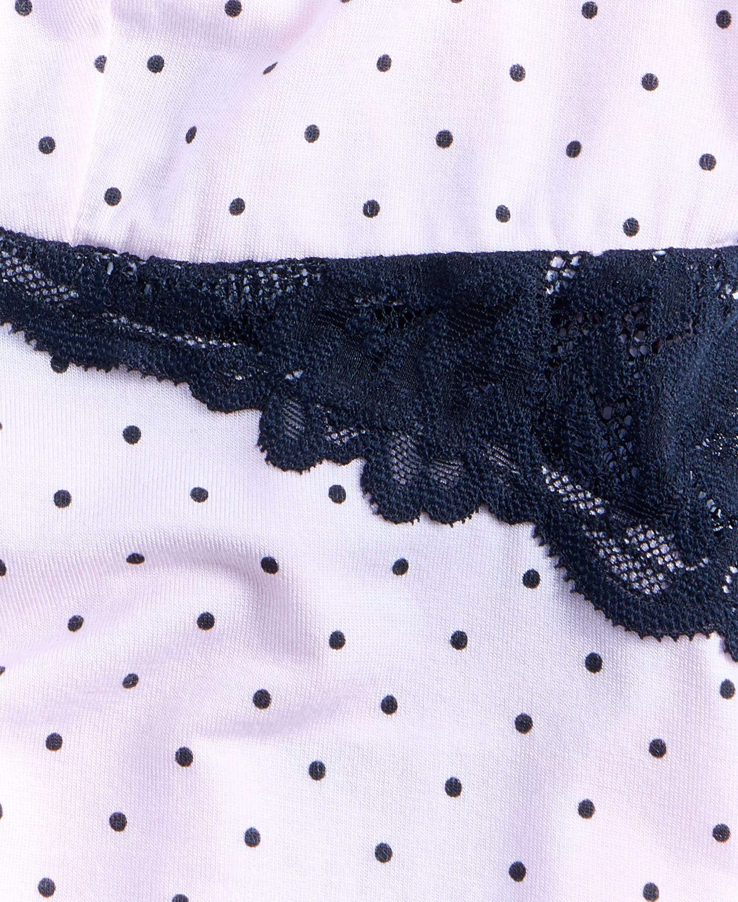 Women's Knit Lace-Trim Short Pajama Set, Exclusively at Macy's - Camila Polka Dot - 2XL