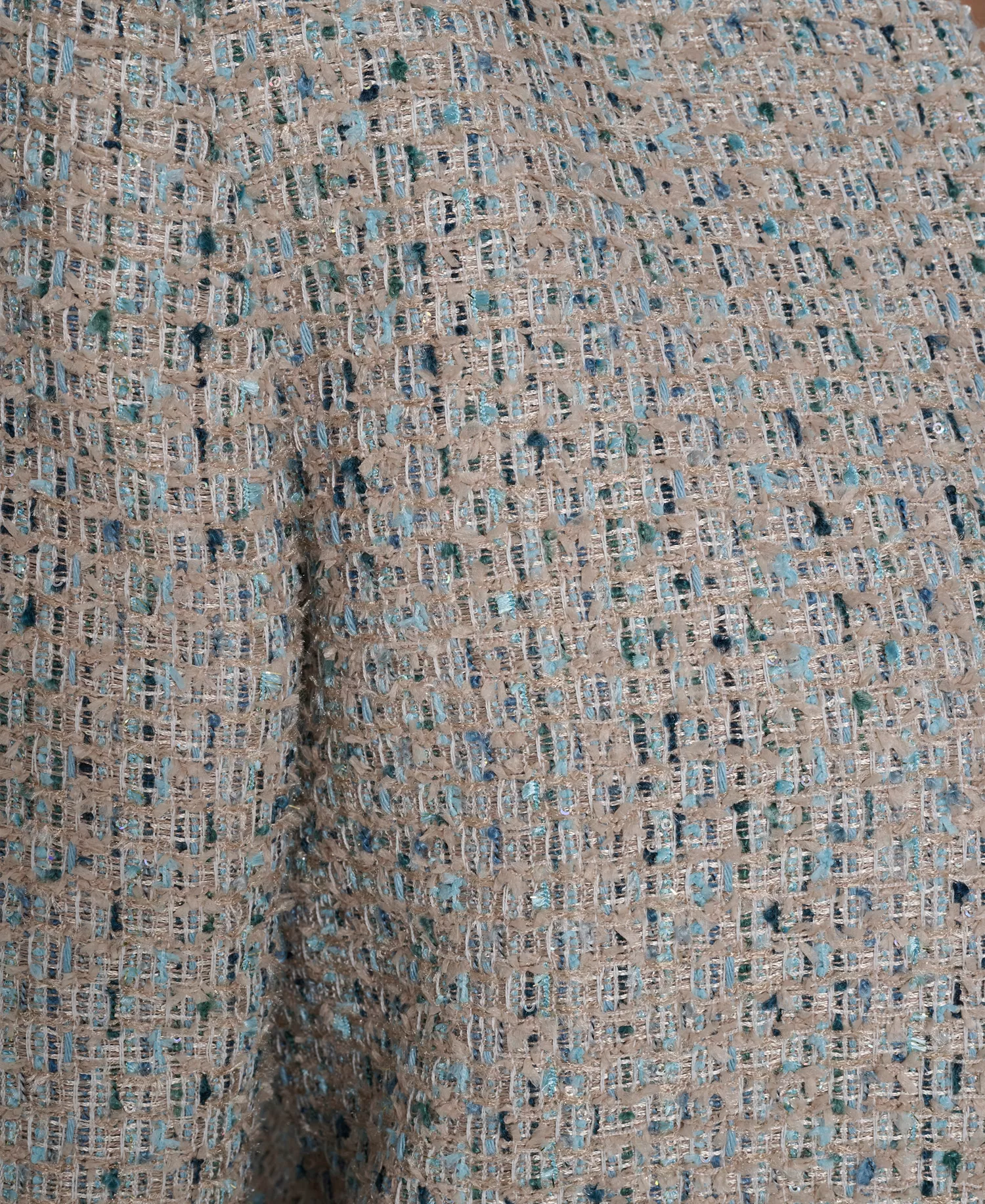 Women's Tweed Open-Front Jacket - Latte Multi - 10