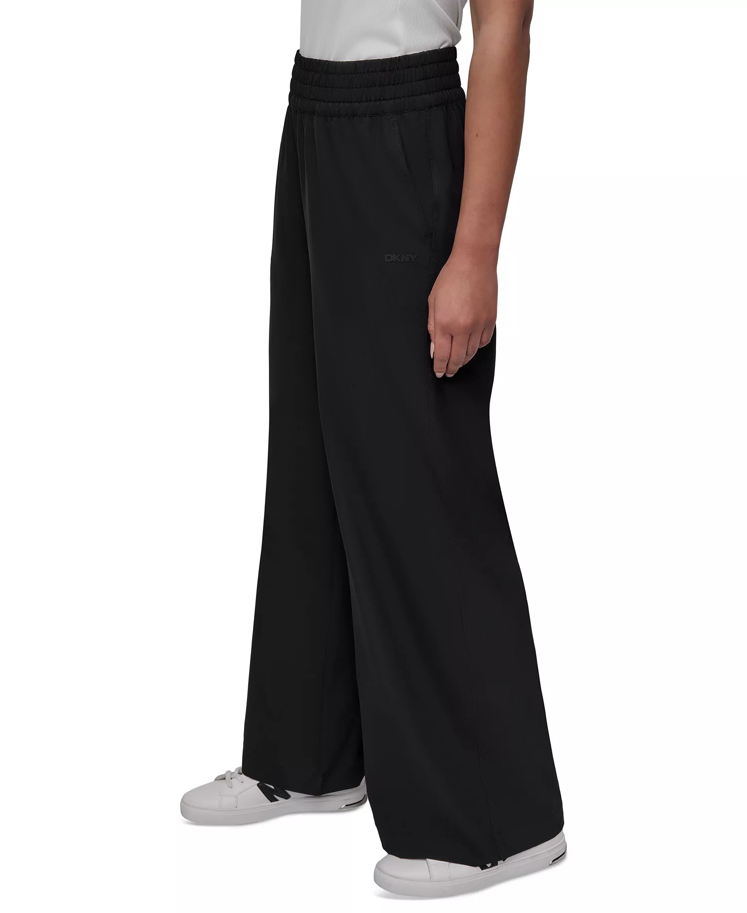 Women's Hudson Stretch Wide-Leg Pull-On Pants - Black - L