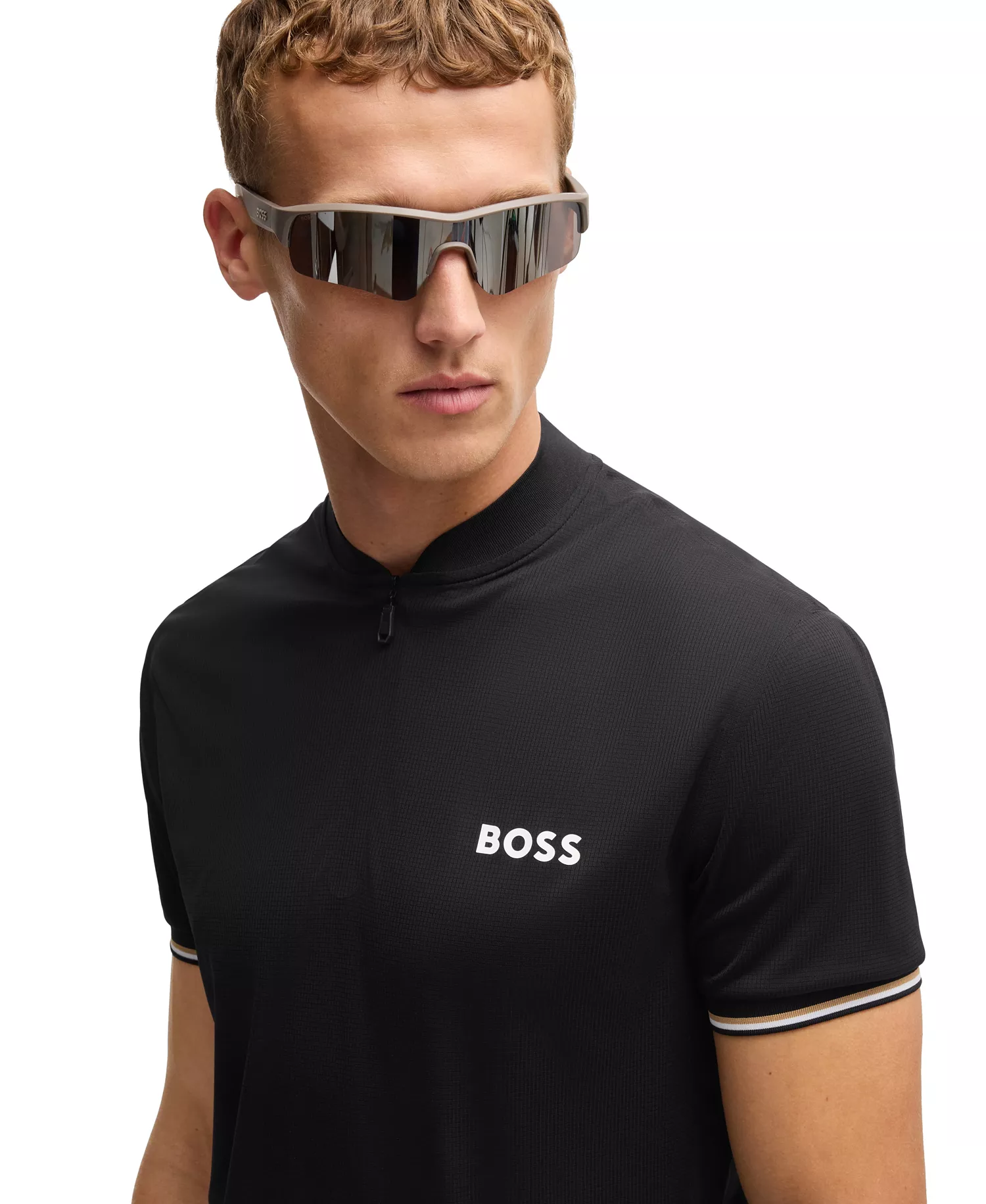 Men's Active Slim-Fit Polo Shirt - Black - 2XL