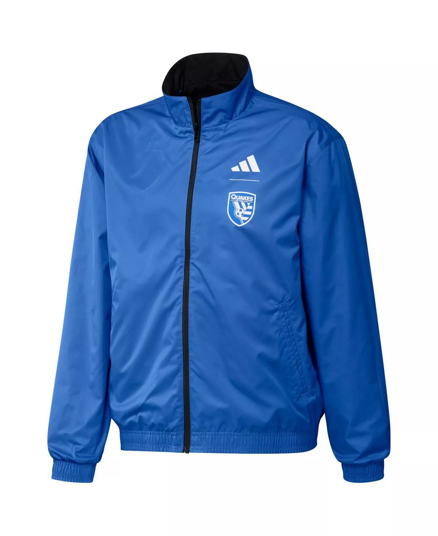 Men's Black and Blue San Jose Earthquakes 2023 On-Field Anthem Full-Zip Reversible Team Jacket - Black, Blue - S
