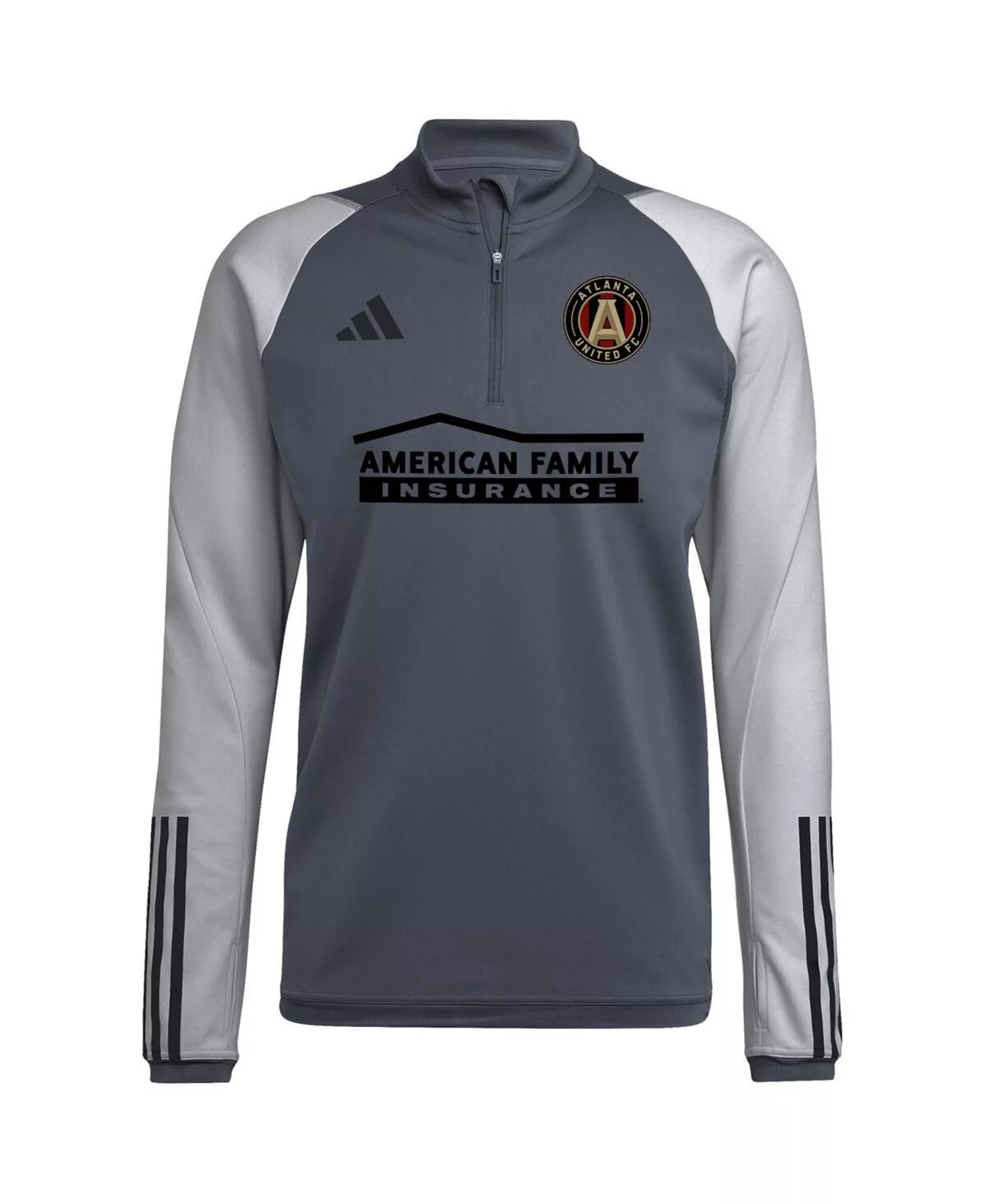 Men's Gray Atlanta United FC 2023 On-Field AEROREADY Quarter-Zip Training Top - Gray - 2XL