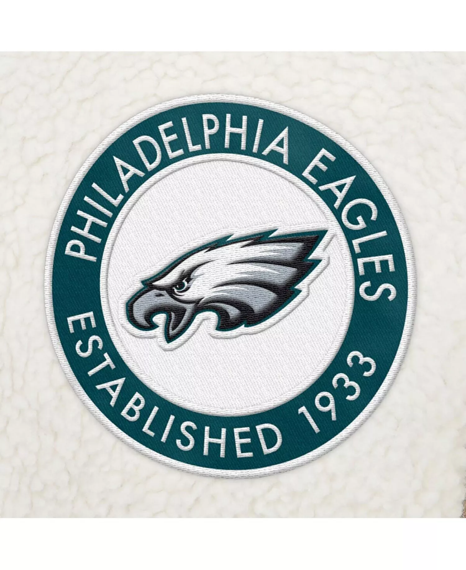Men's Cream Philadelphia Eagles Jordan Sherpa Quarter-Zip Sweatshirt - Cream - 2XL