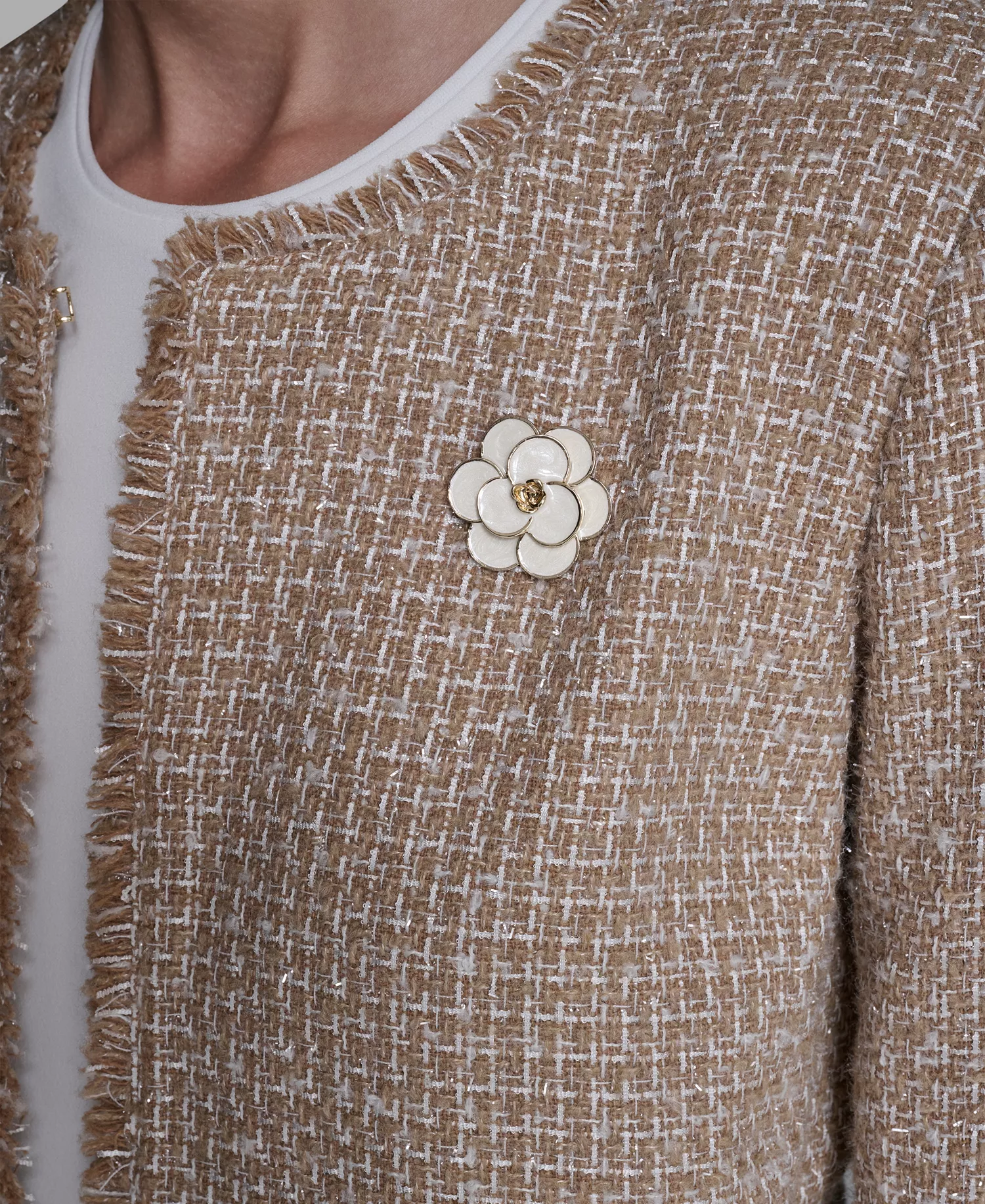 Women's Open Front Duster Dress - Soft White/ Khaki - 0