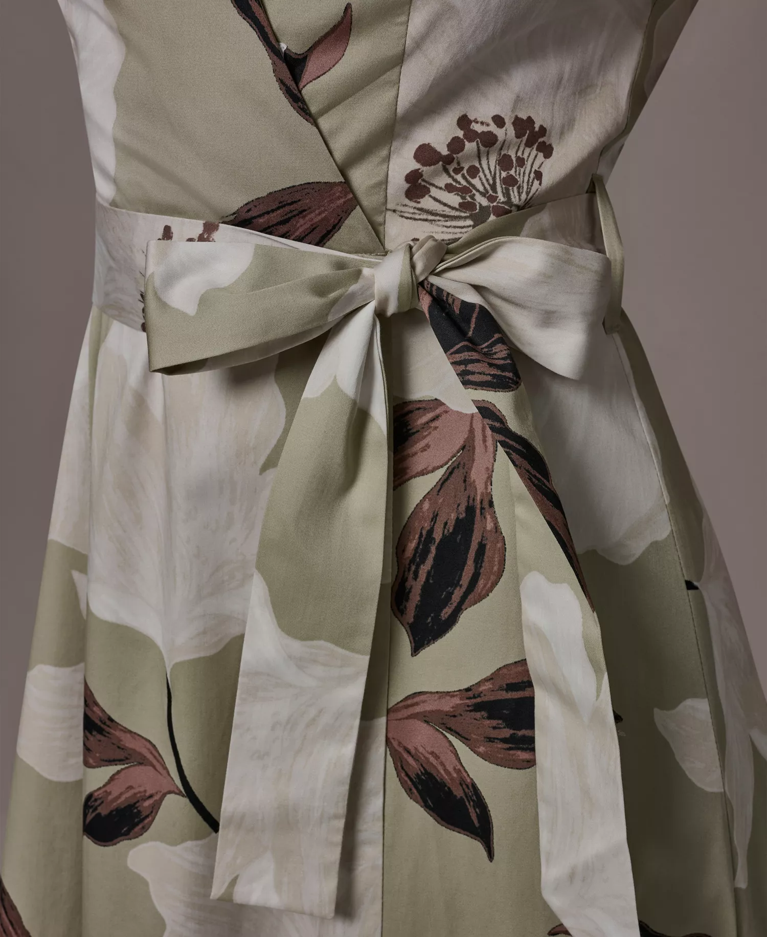 Women's Floral A-Line Midi Dress - Agave Multi - 10