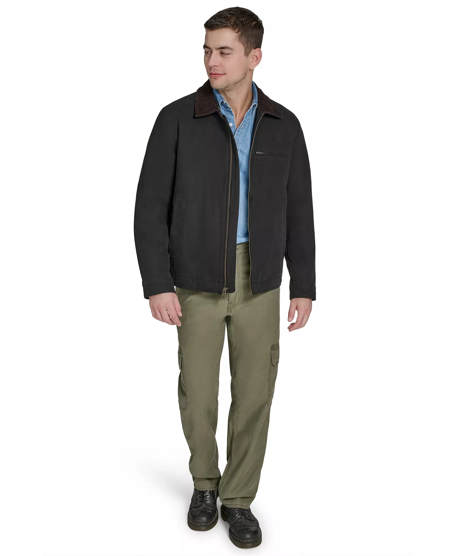 Men's Cotton Canvas Depot Jacket - Black - 2XL