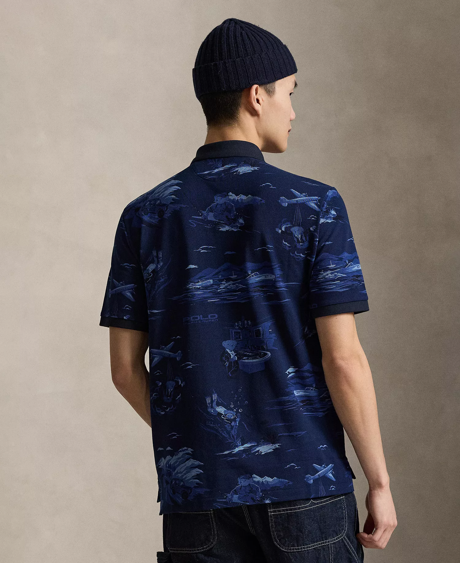 Men's Short-Sleeve Animated Mesh Shirt - Spy Bear - 2XL