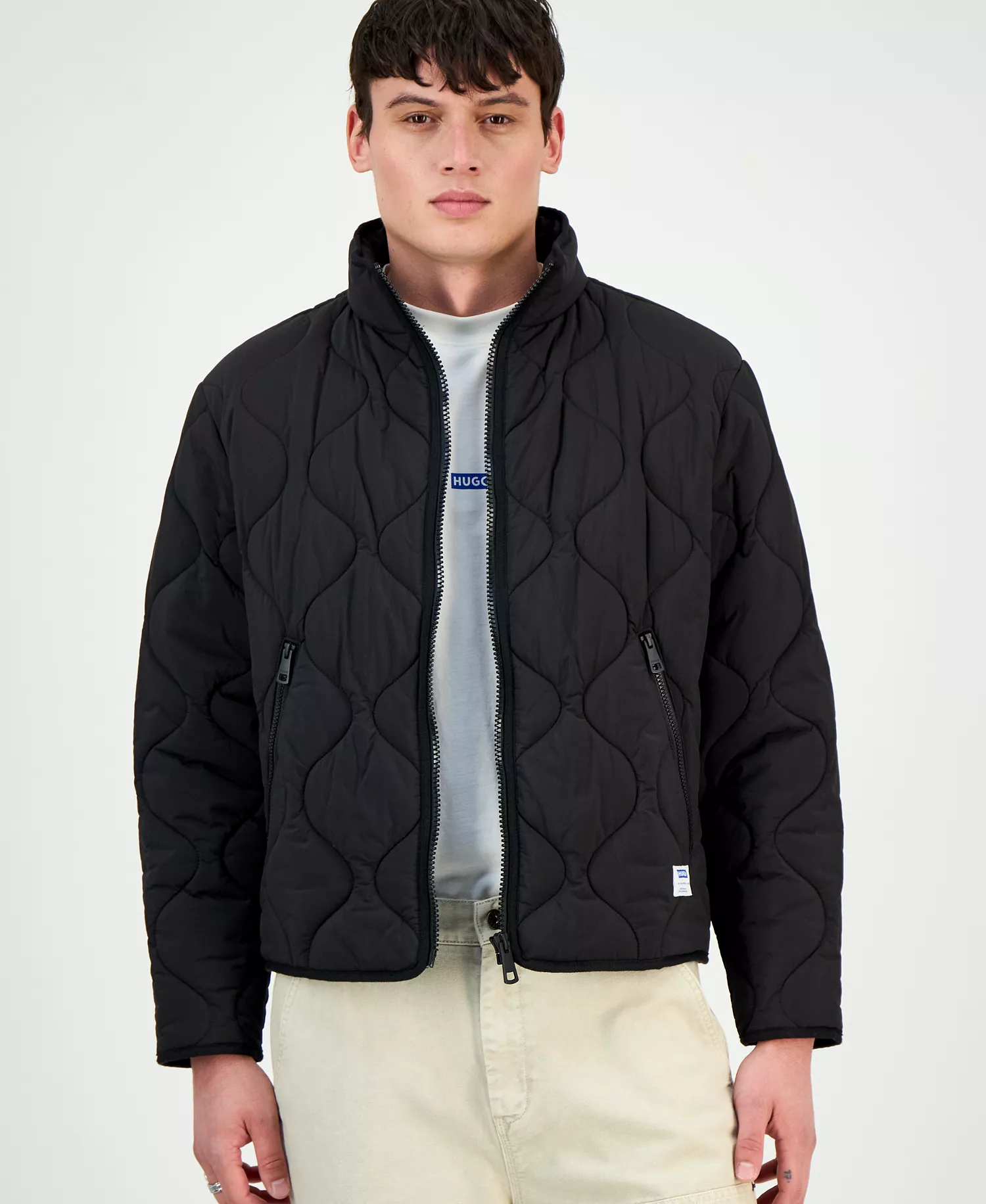 Men's Bogo Zip-Front Quilted Jacket - Black - 2XL
