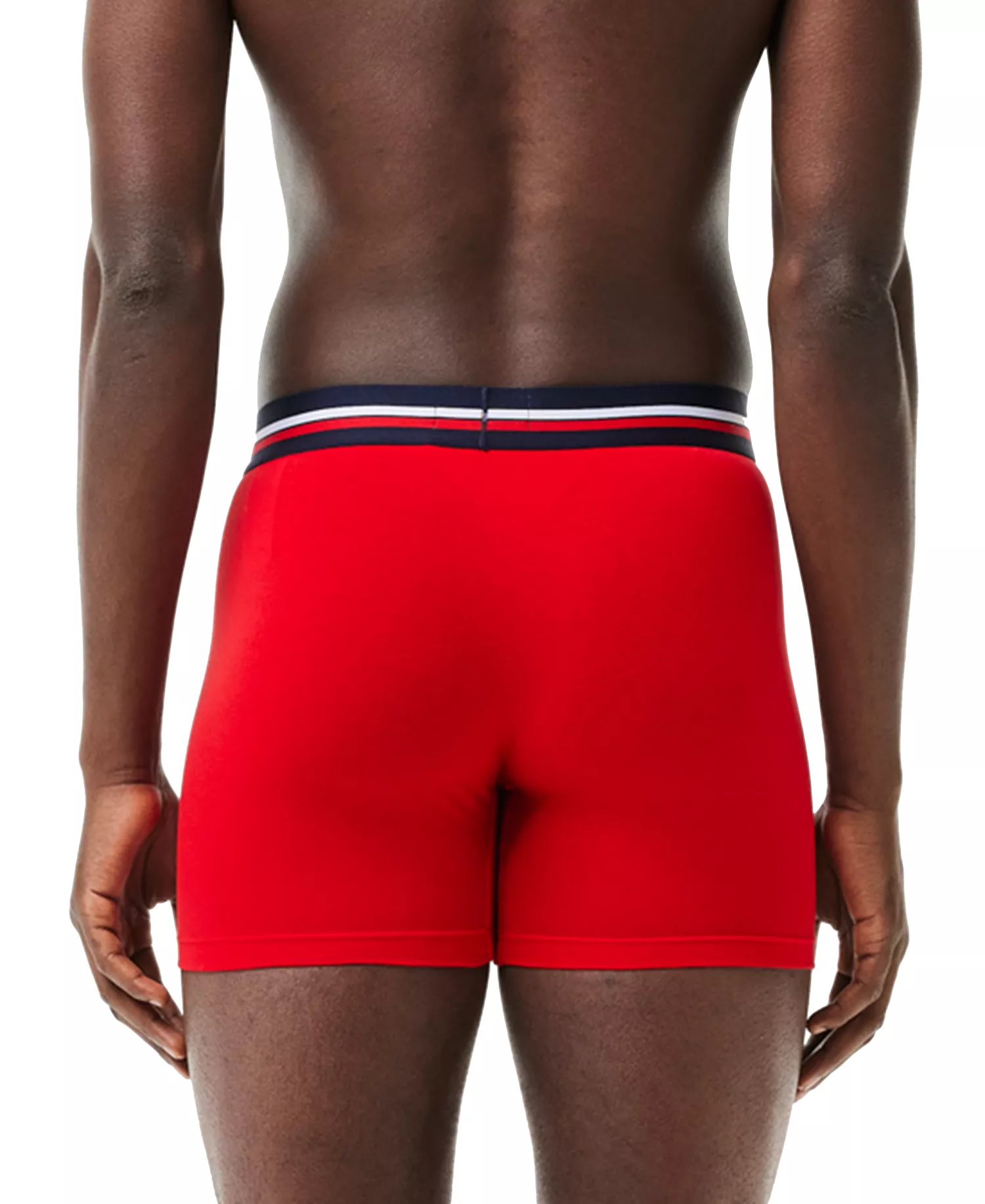 Men's 3-Pack Cotton Stretch French Flag Boxer Briefs - Red/Gray/Navy - L
