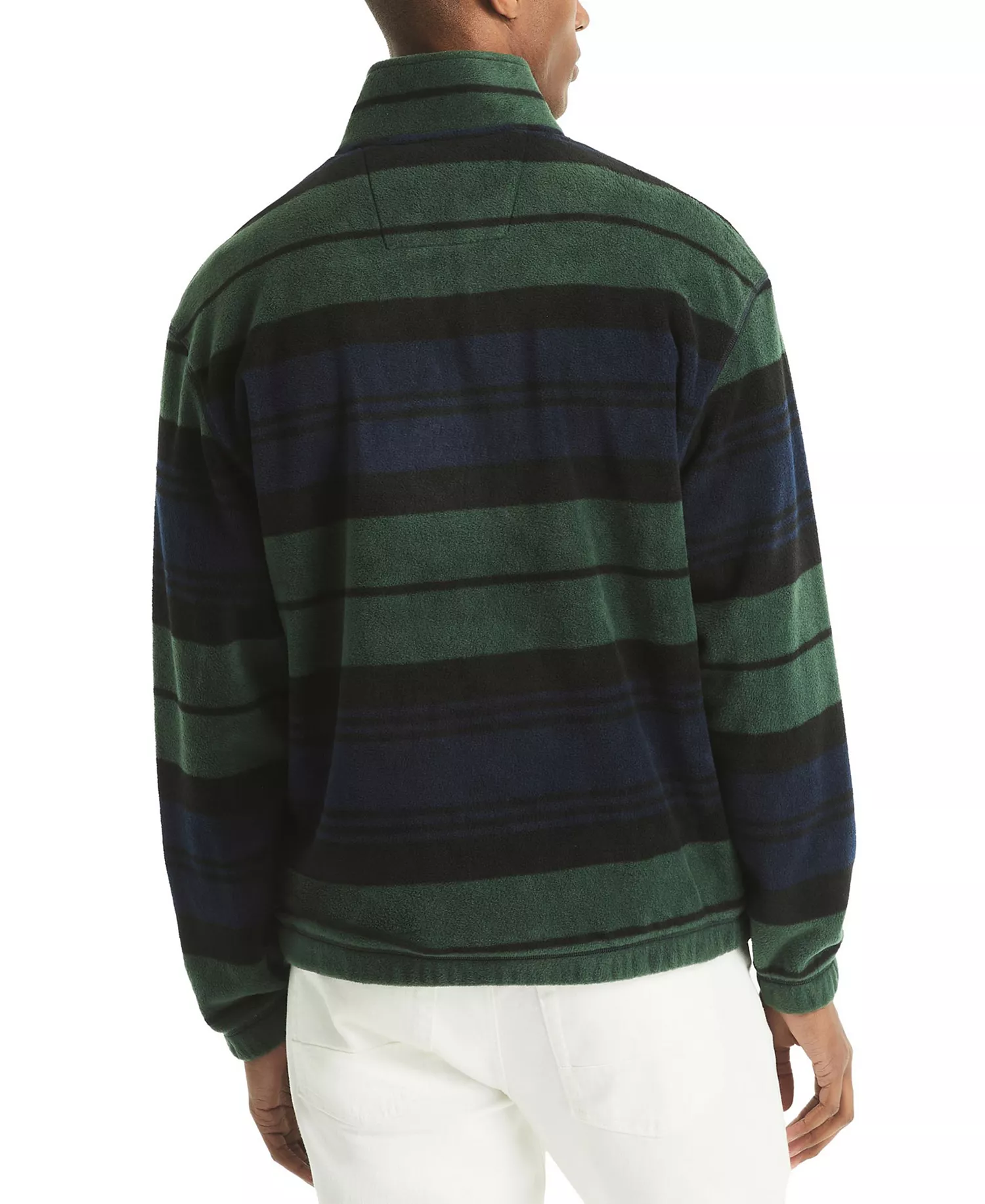 Men's Allover Striped Pullover Sweater - Deep Forest - M