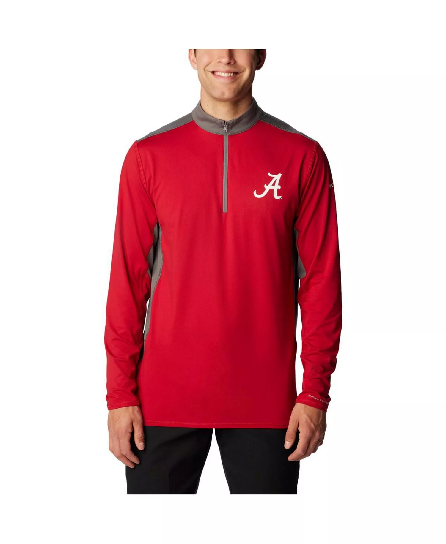 Men's Crimson Alabama Crimson Tide Tech Trail™ Omni-Shade Quarter-Zip Sweatshirt - Crimson - 2XL
