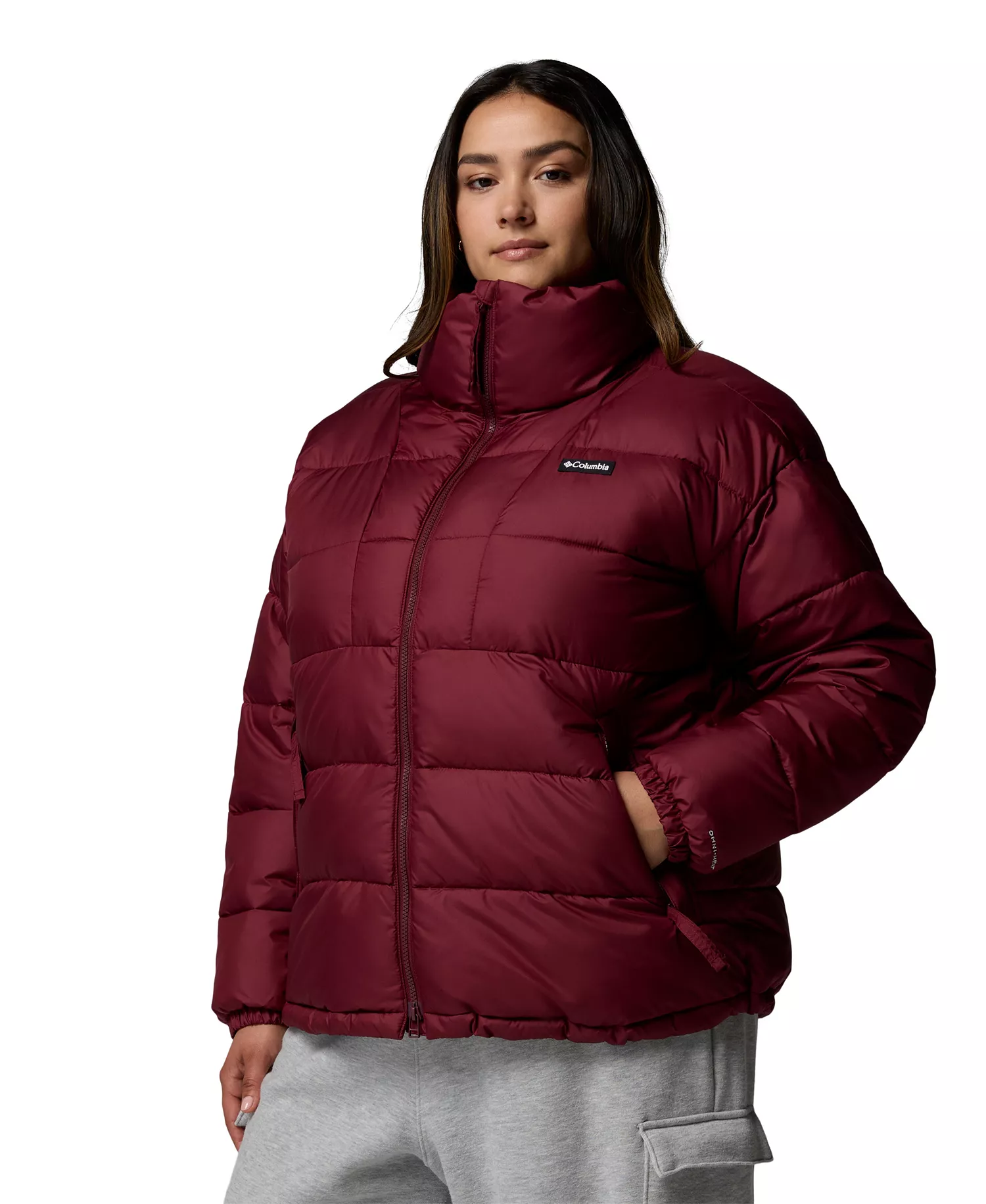 Plus Pike Lake Puffer Jacket - Rich Wine - 1X
