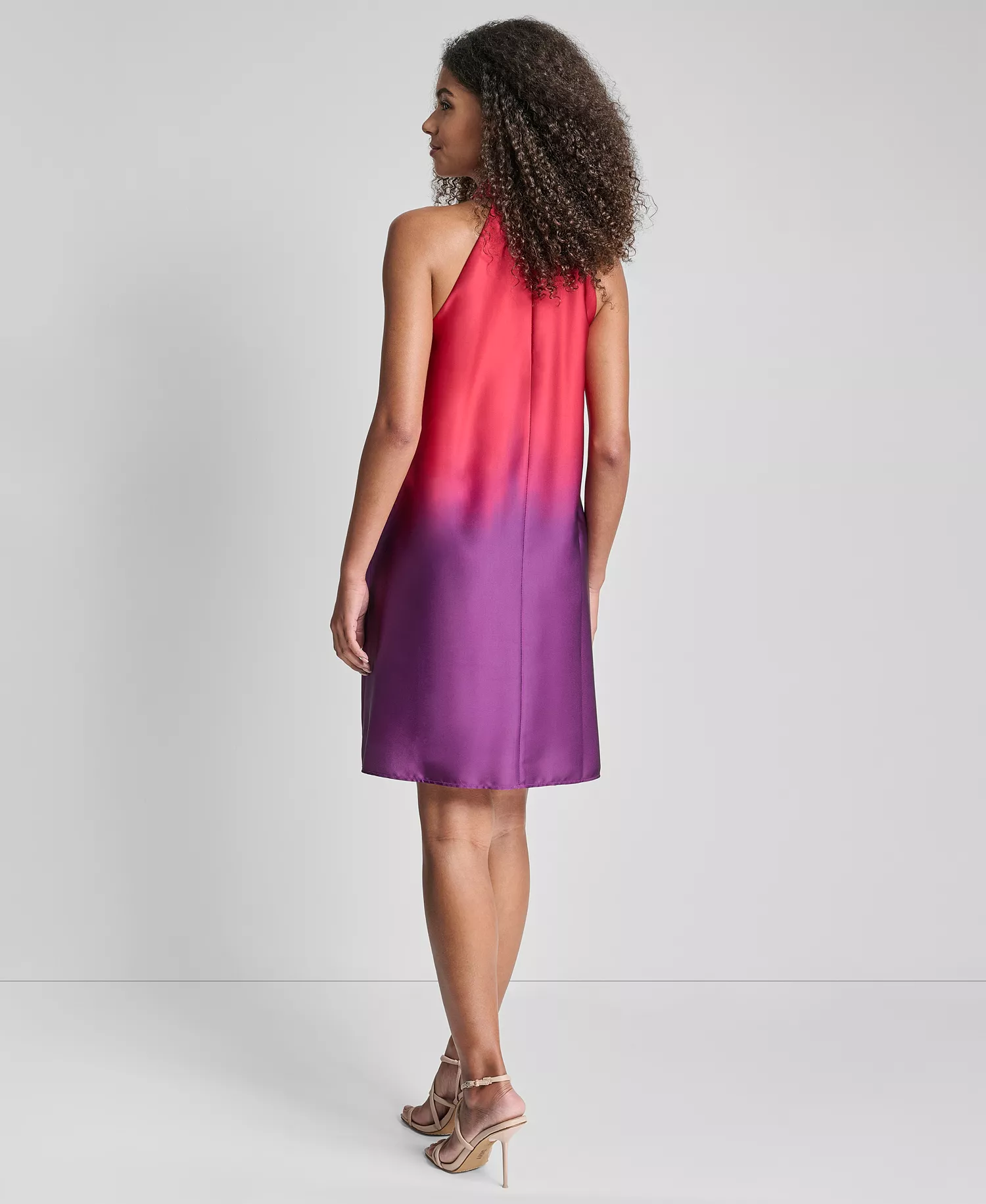 Petite Sleeveless Mock Neck Shift Dress - Purple Sky - 6P