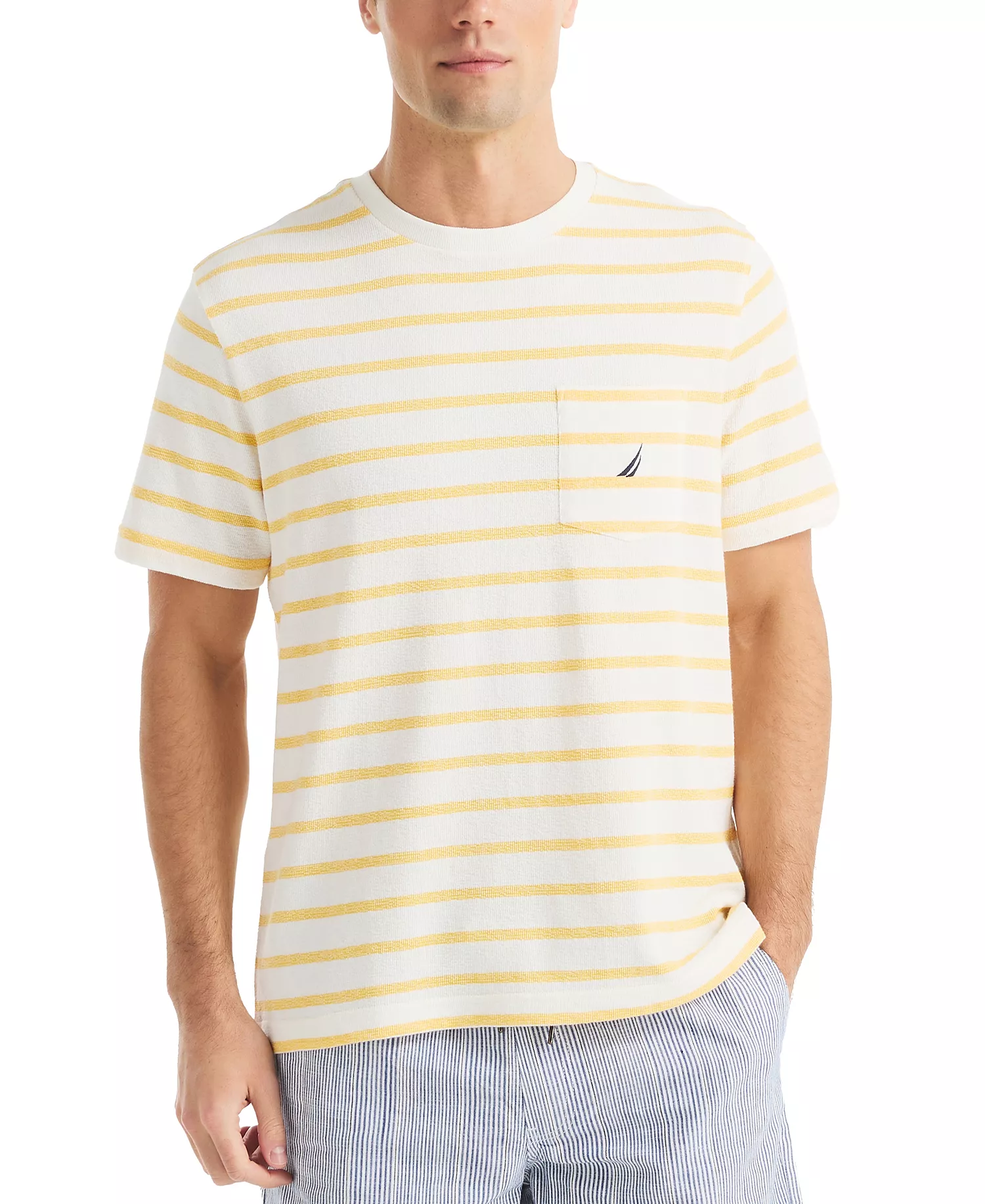 Men's Stripe Crewneck T-Shirt - Sail White - 2XL