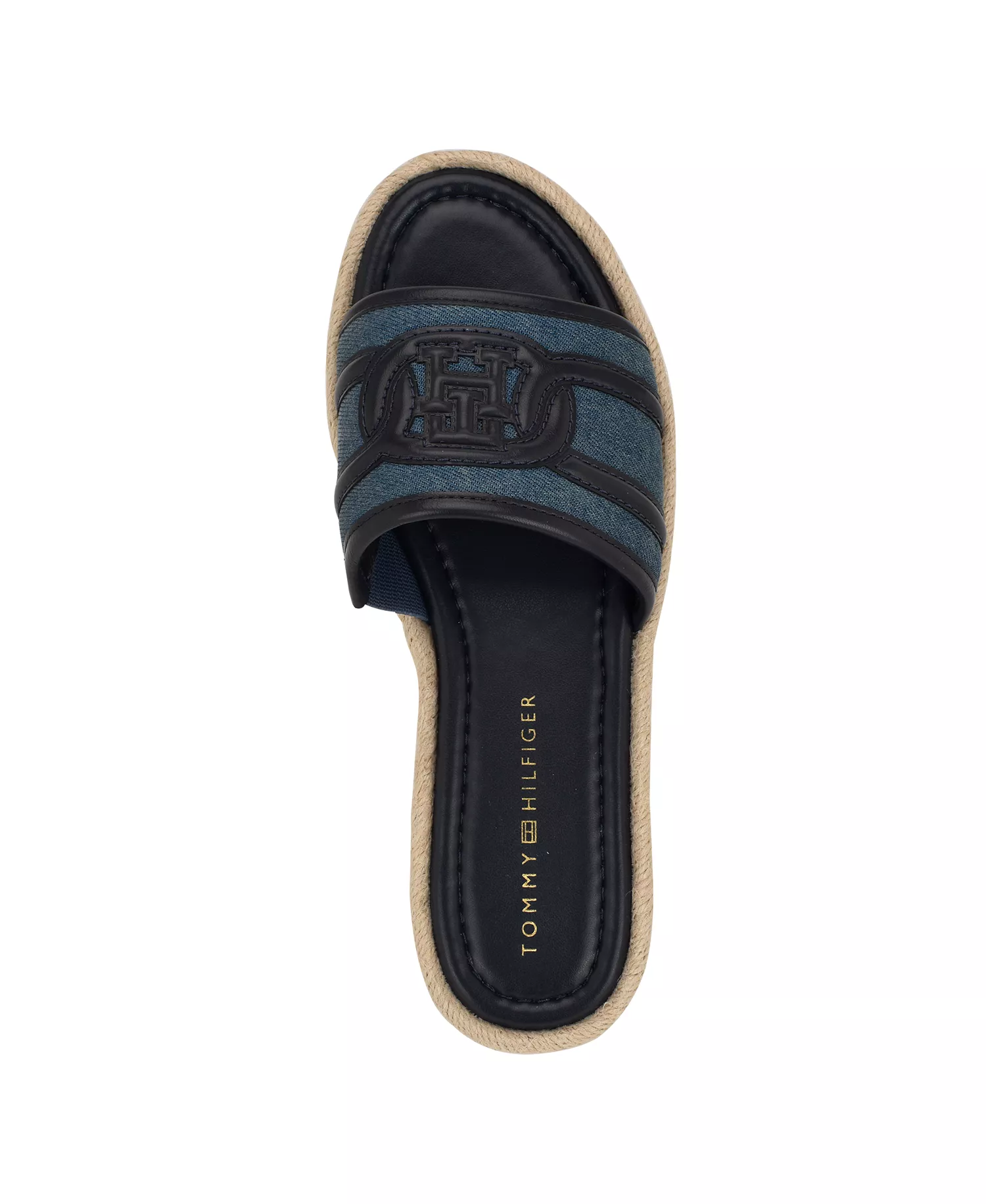 Women's Hadjea Espadrille Slip-On Flat Sandals - Black/Denim - 5.5M