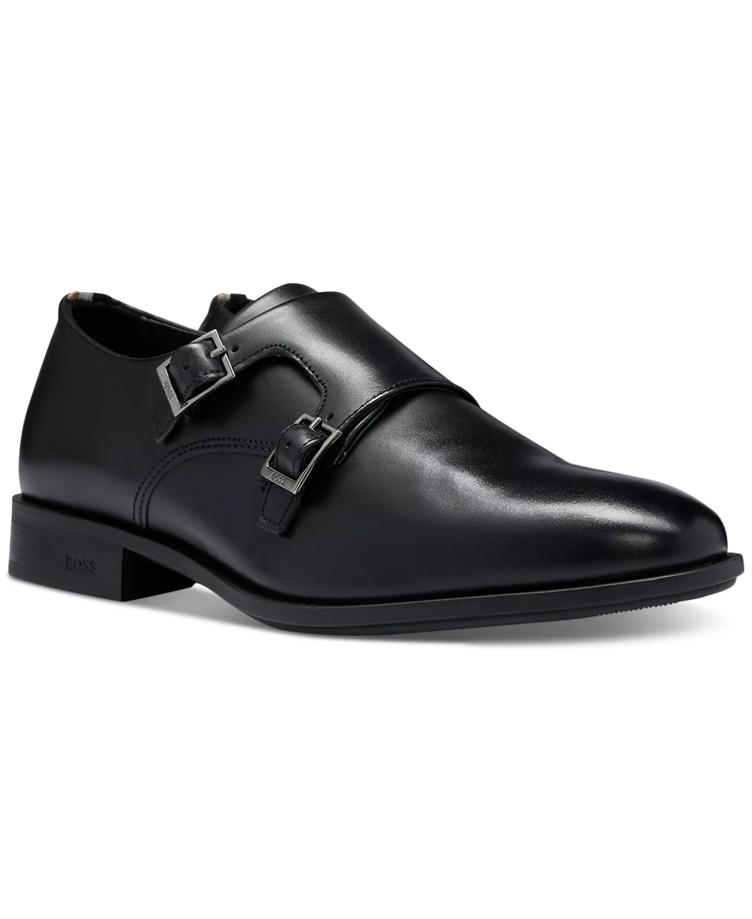 Men's Colby Double-Buckle Monk Strap Dress Shoes - Black - 10