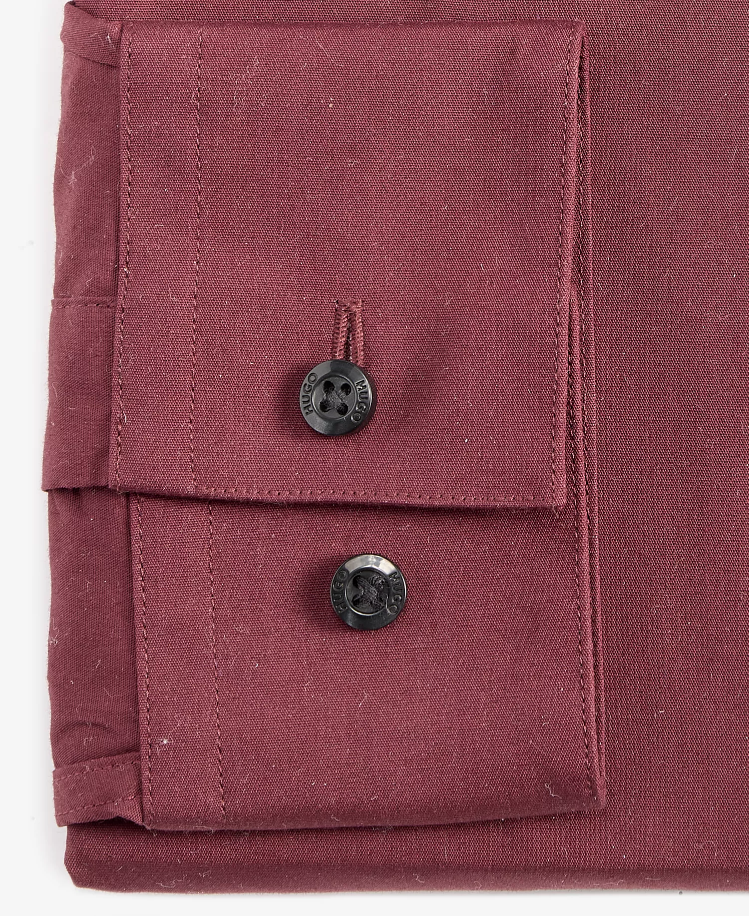 Men's Modern-Fit Solid Poplin Dress Shirt - Burgundy - 14.5