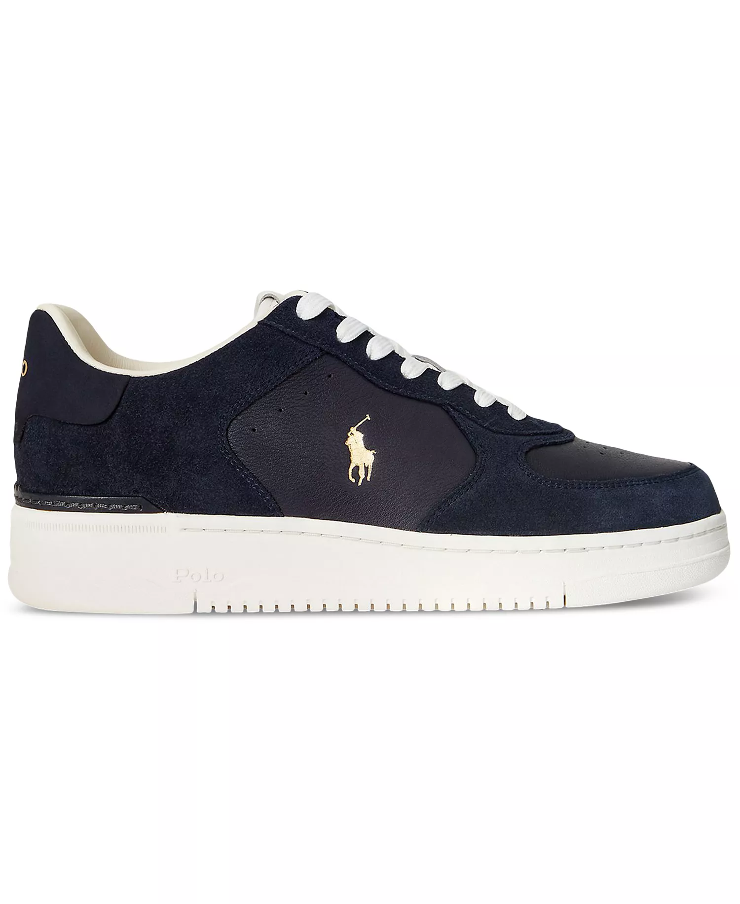 Men's Masters Court Leather & Suede Sneakers - Hunter Navy - 8