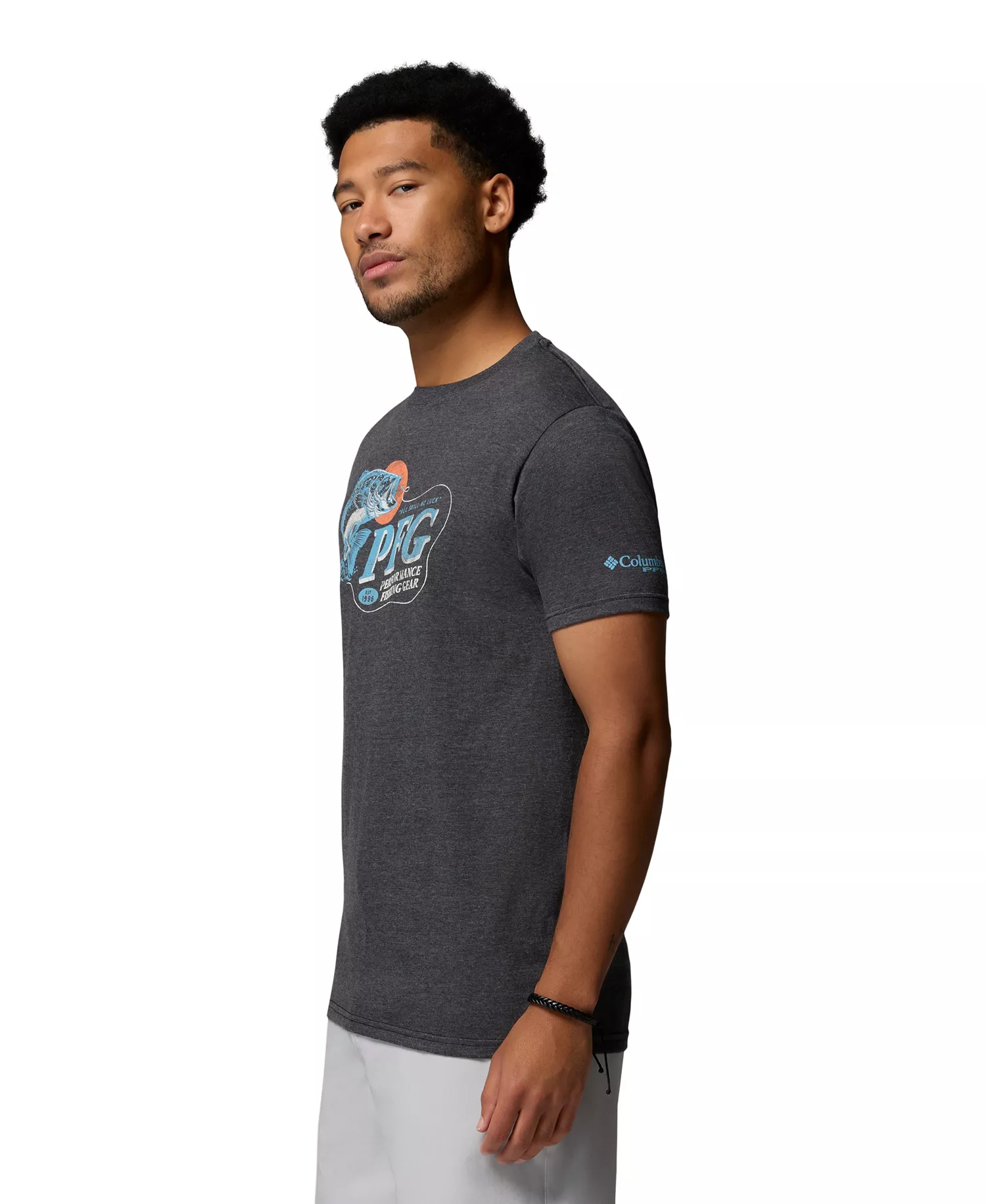 Men's PFG Kon Graphic T-Shirt - Charcoal - L