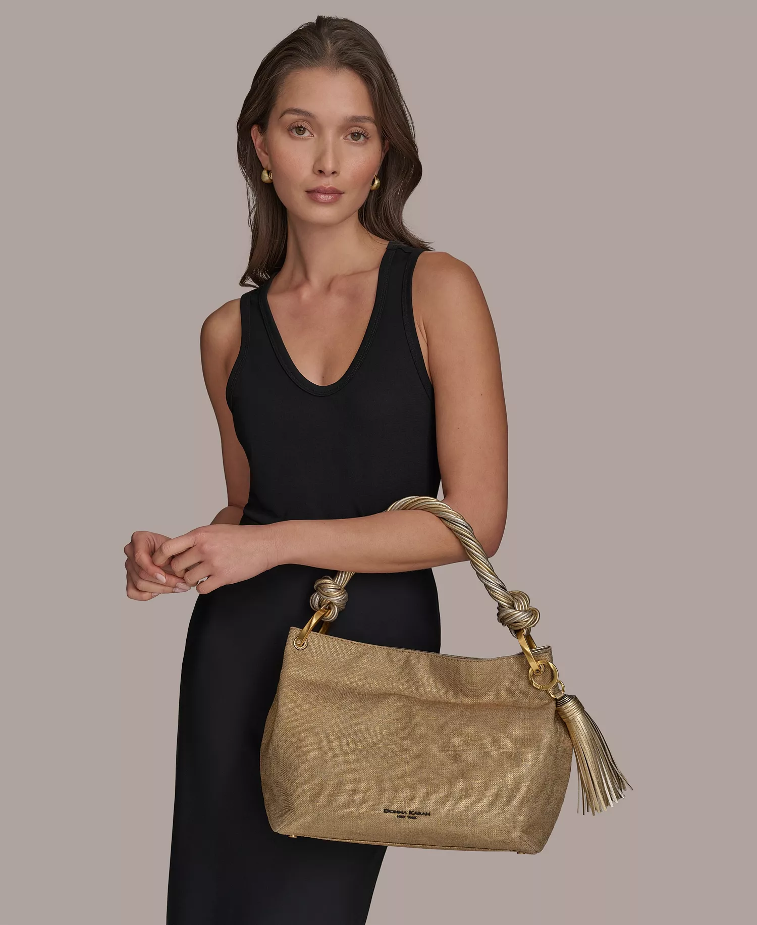 Glenwood Small Metallic Shoulder Bag - Gold - NO SIZE
