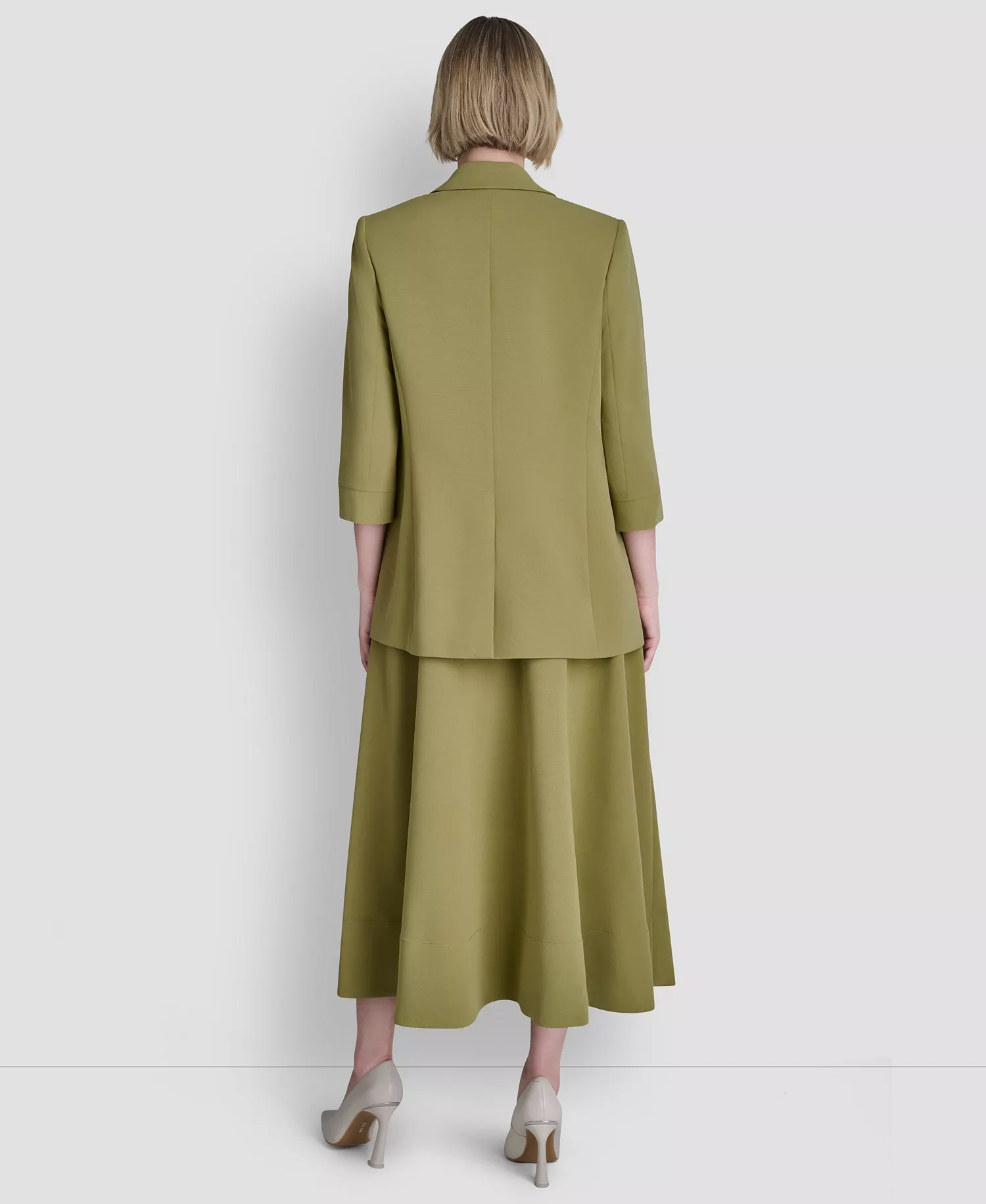 Petite Textured Open Front Blazer - Sage - 0P