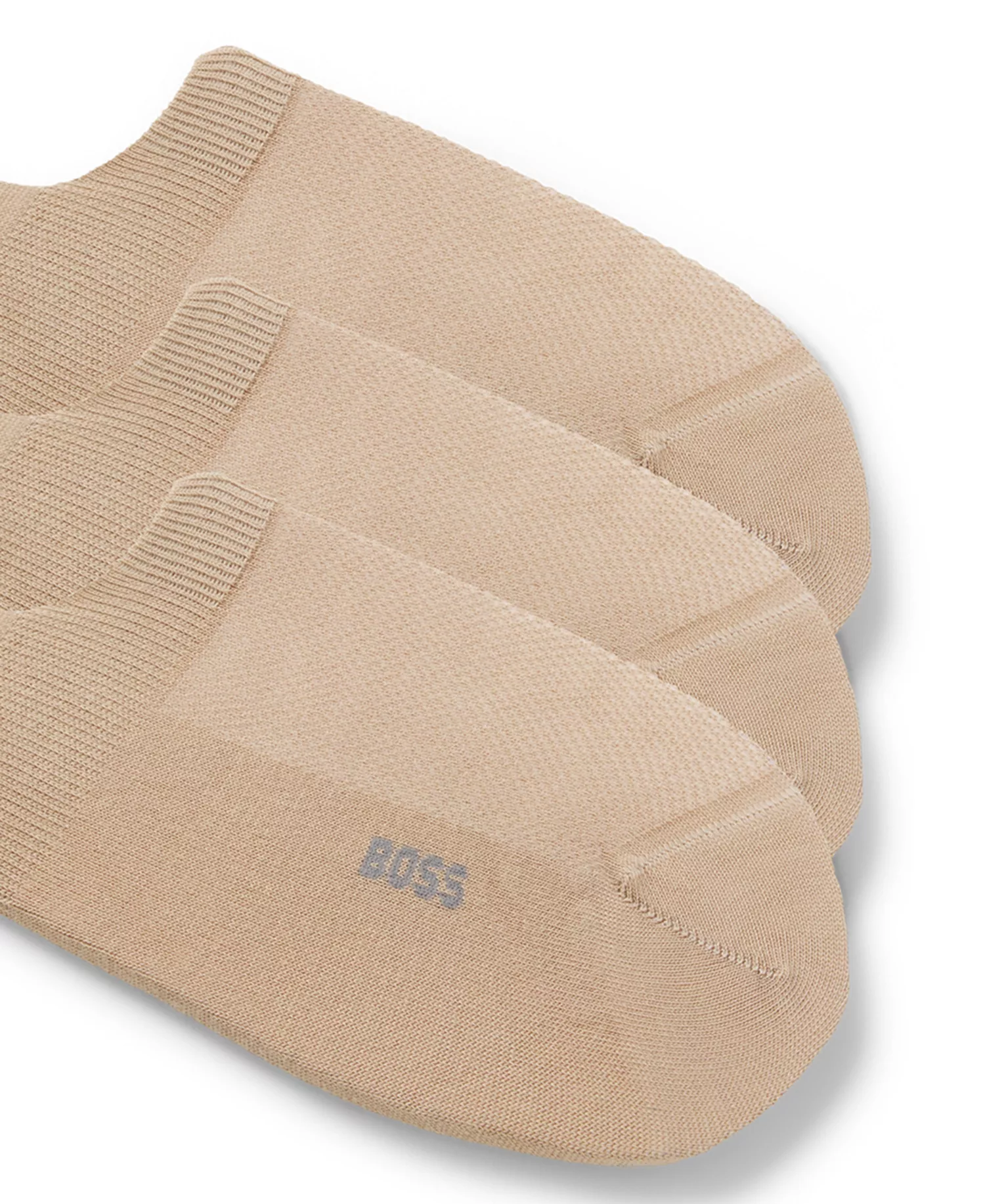 Men's Uniform Color Low-Cut Socks, 3-Pack - Med Beige - 10-11